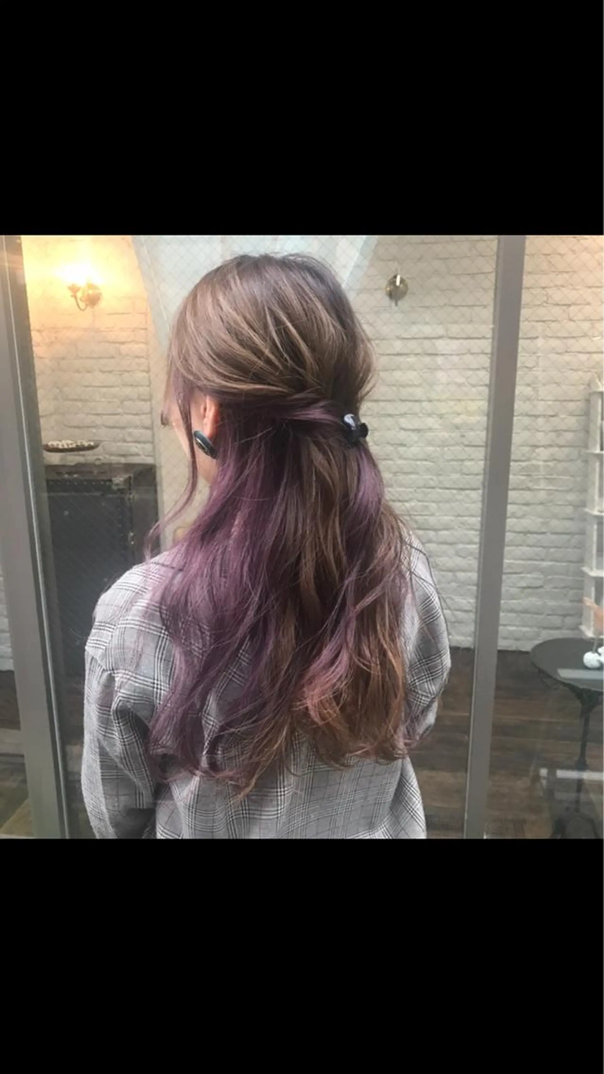 ロング カラー ラベンダーカラー 池上 みゆのヘアスタイル