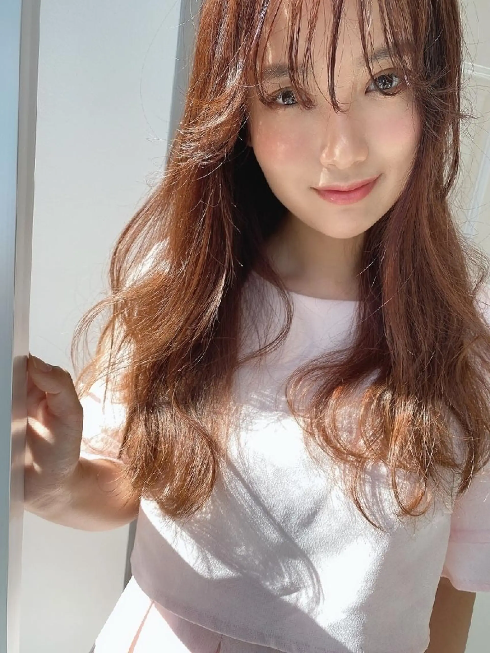 ロング カット パーマ 鶴田 連のヘアスタイル