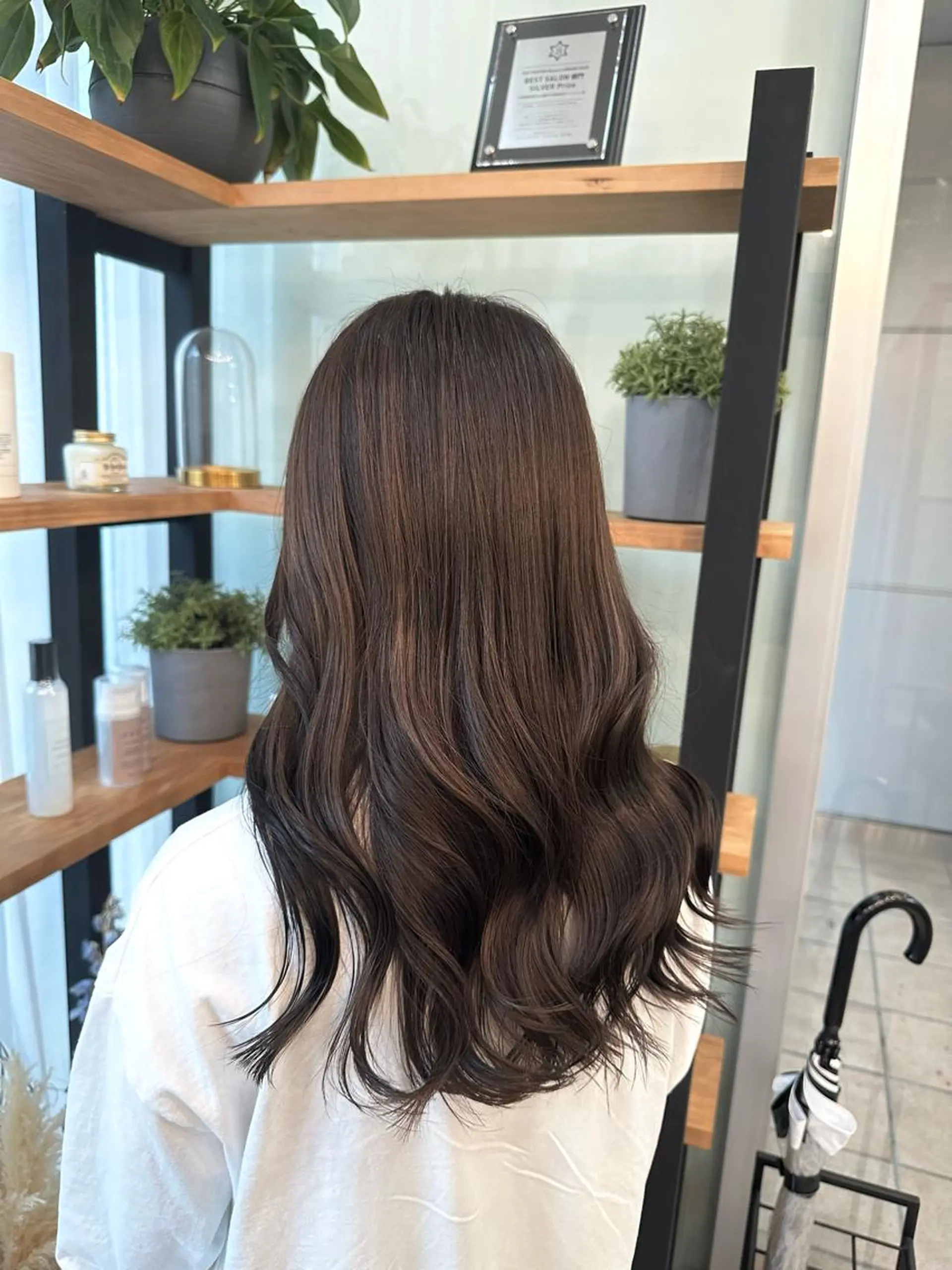 ロング アッシュ カット ヘアカラー トリートメント 鈴木 雅人のヘアスタイル