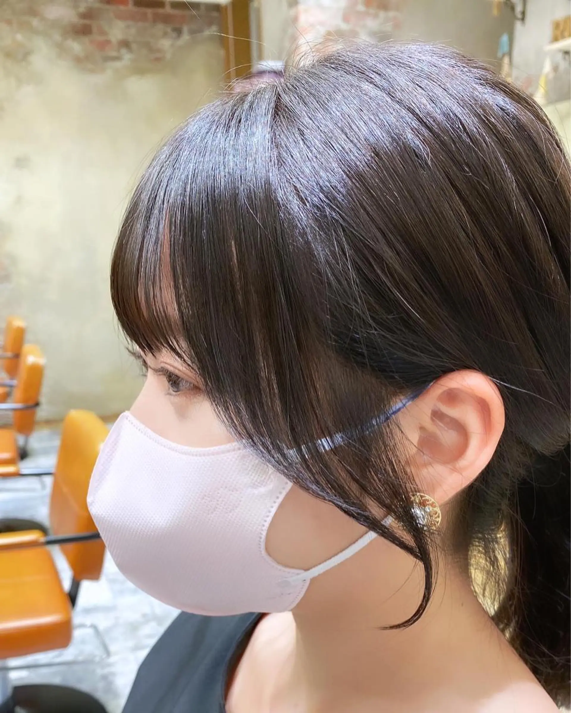 ミディアム カラー カット ヘアカラー トリートメント On所属・顔まわりカット🌟 くびれヘア/寺門遥輝のヘアスタイル