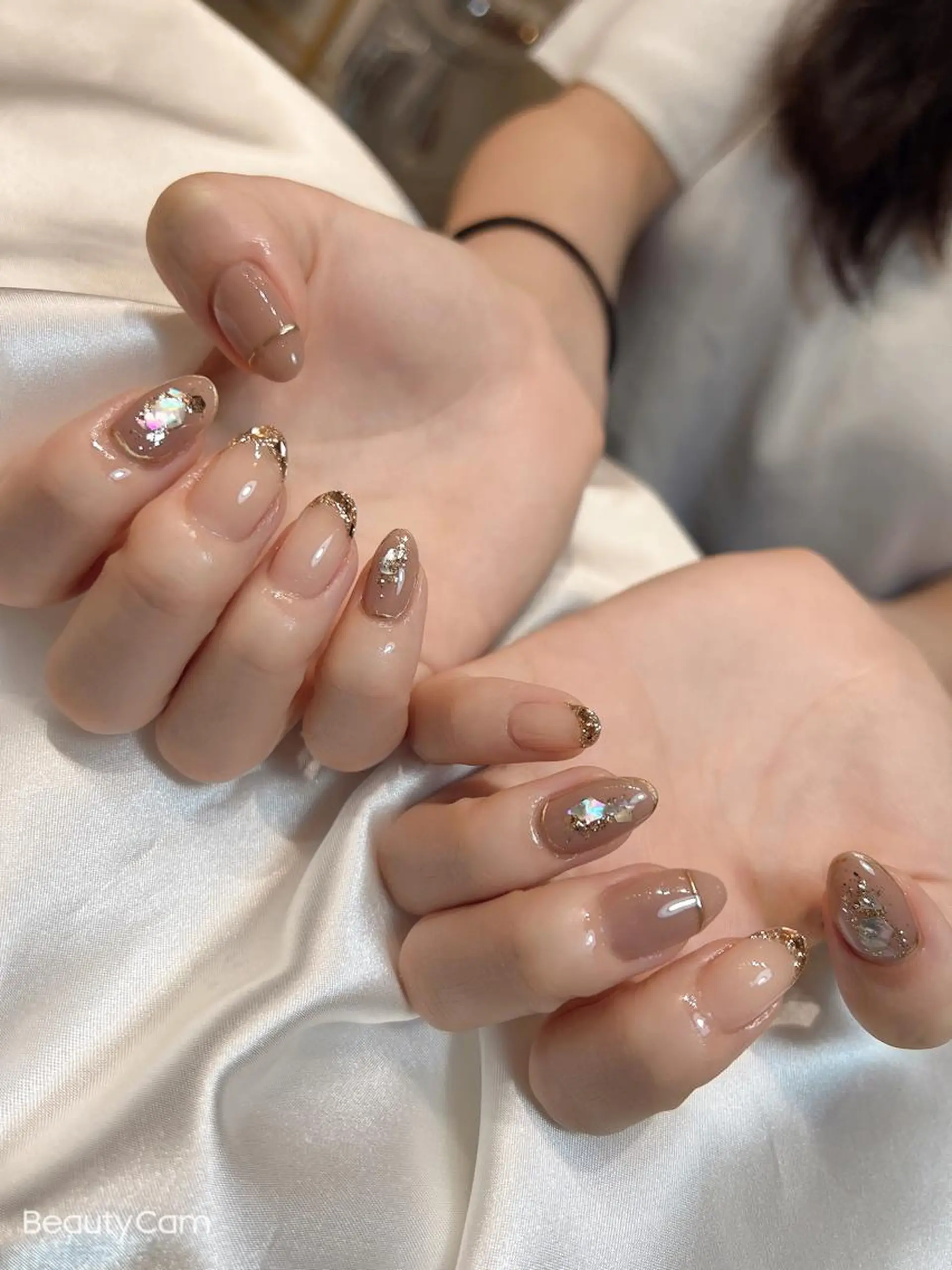 ネイル 持ち込み ハンドネイル bijou nails　蓮のネイルデザイン