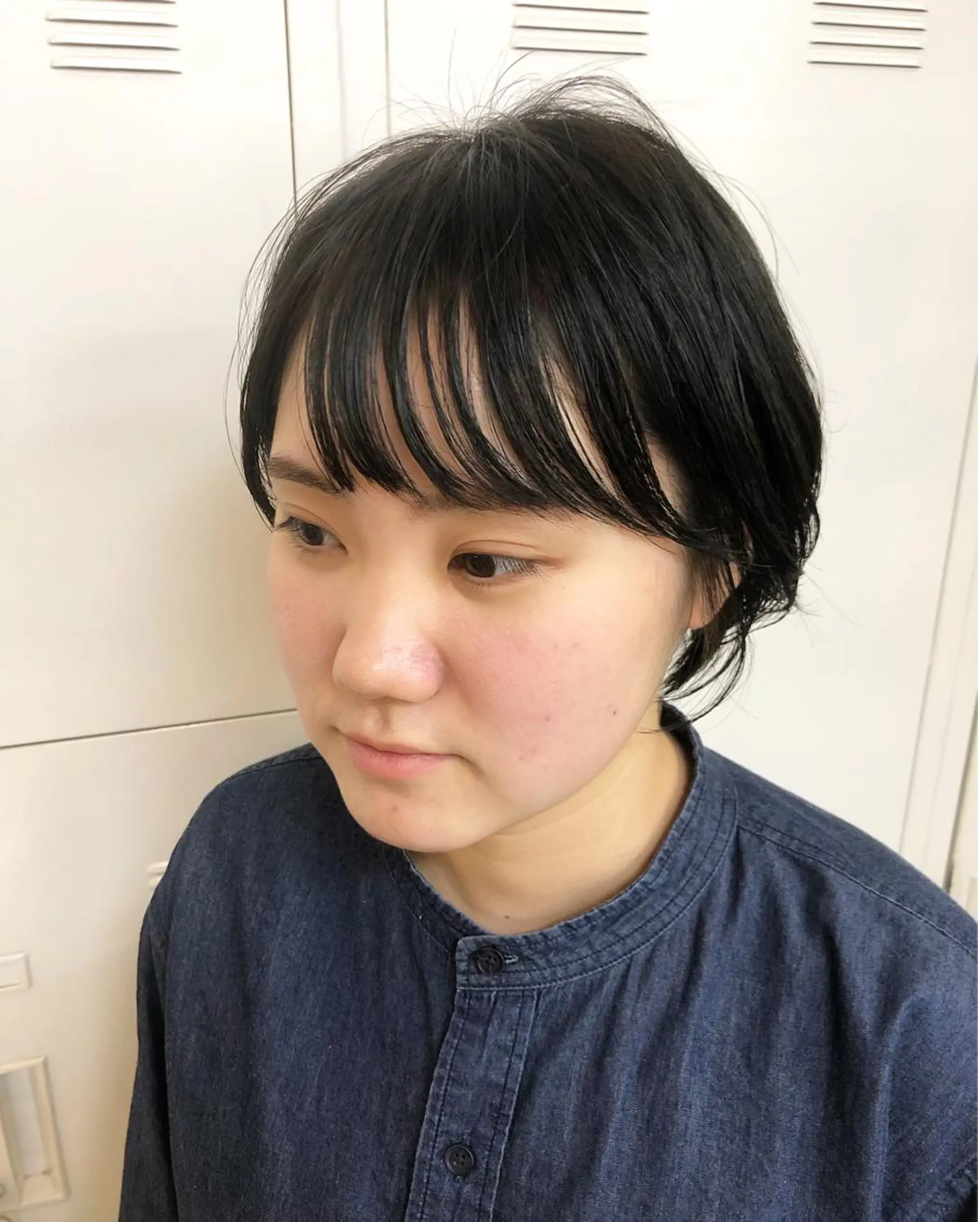 ショート クロスパーマ× 透明感カラー✂︎のヘアスタイル