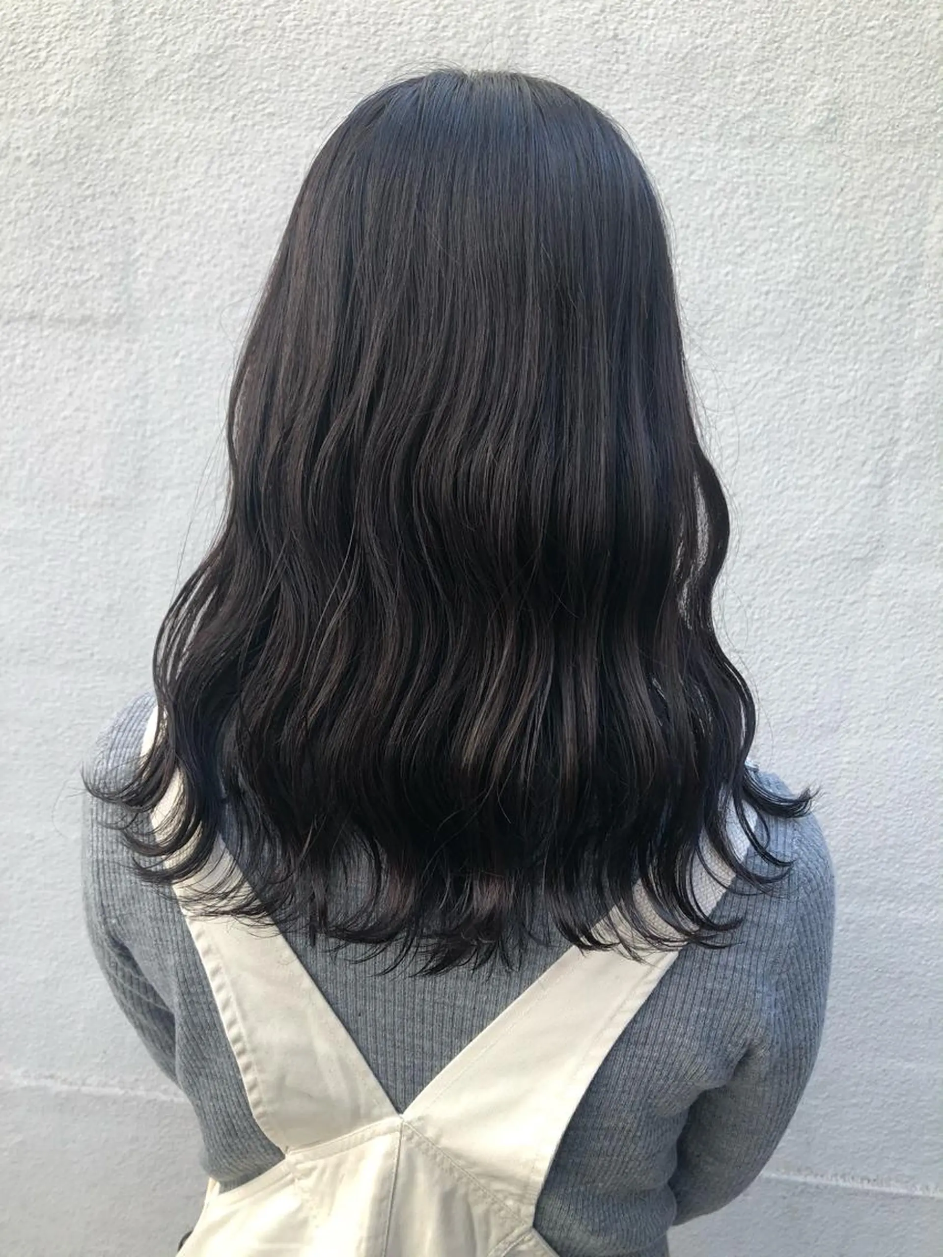 セミロング カラー ヘアアレンジ 黒髪 ブルーカラー ブルーブラック 🎀 原宿/ブリーチ 🎀　♡Reina♡のヘアスタイル