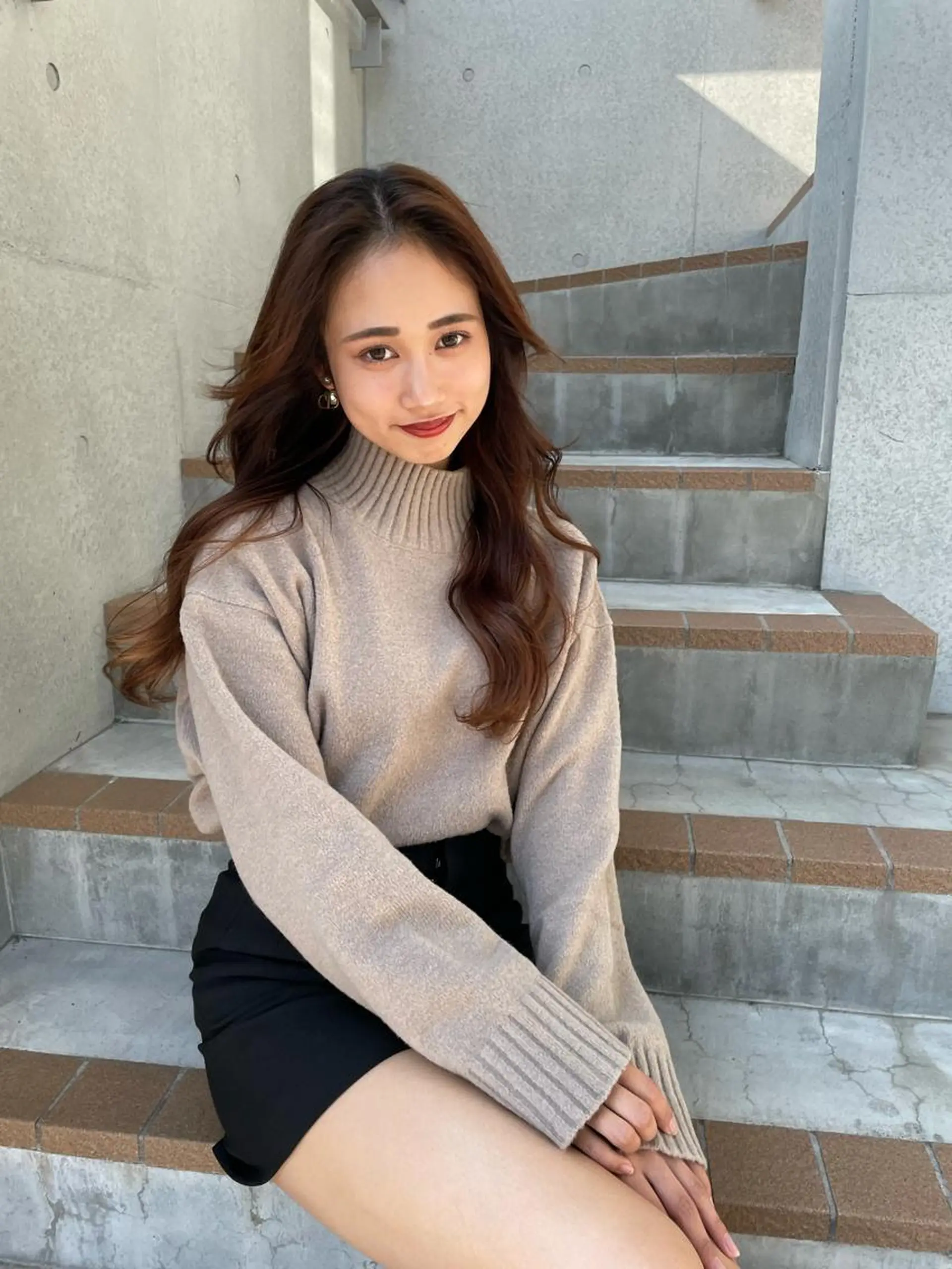 ロング カラー ヨシンモリ 韓国風ヘア カット ヘアカラー トリートメント 透明感カラー×小 顔レイヤー♡ヒデさんのヘアスタイル