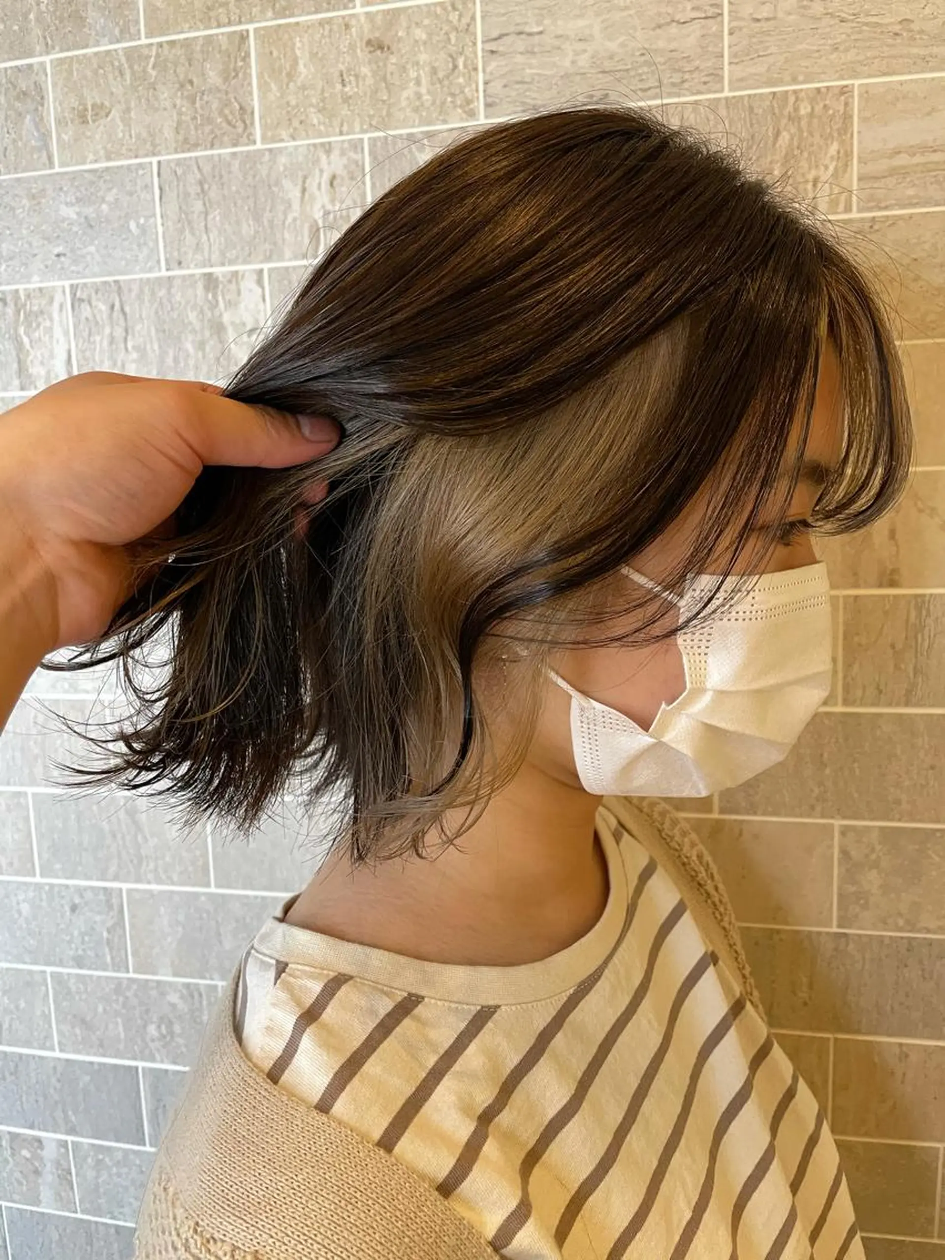 ショート ブリーチ毛矯正.髪質 改善.髪にドラマをのヘアスタイル