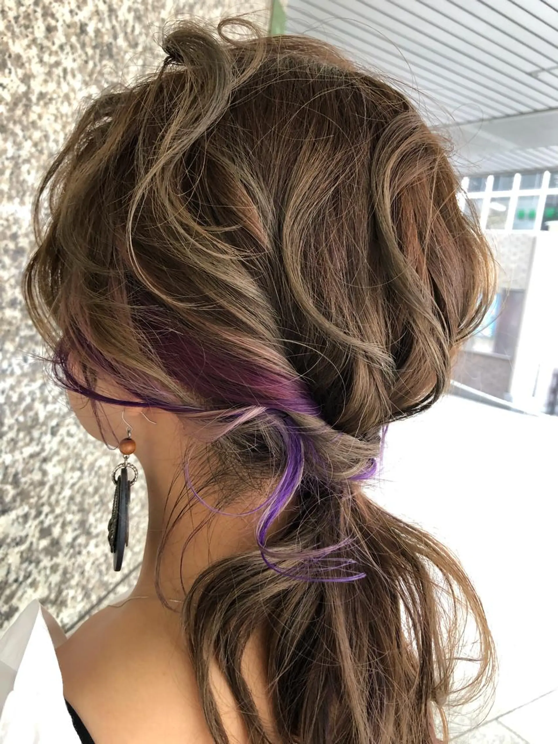 ミディアム カラー カット ヘアカラー トリートメント 菅村 勇亮のヘアスタイル