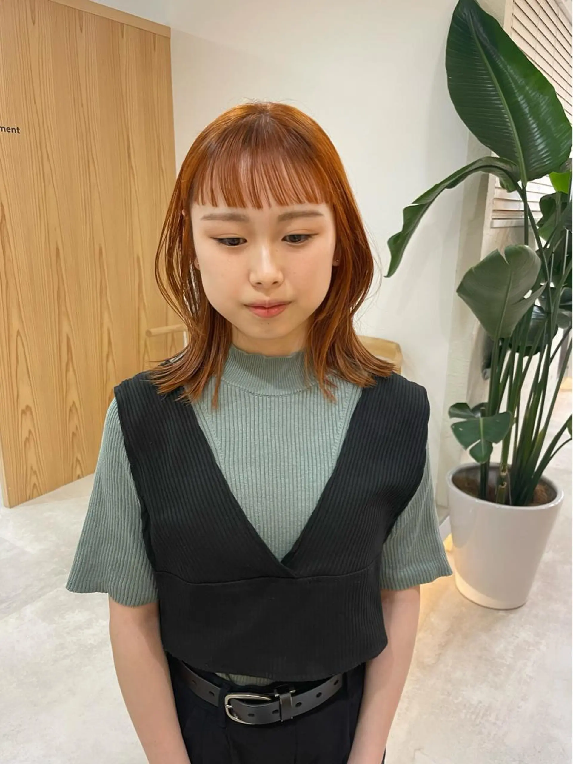 ミディアム カット ヘアカラー トリートメント 東京の技術を 京都で✂︎🕊️💖のヘアスタイル