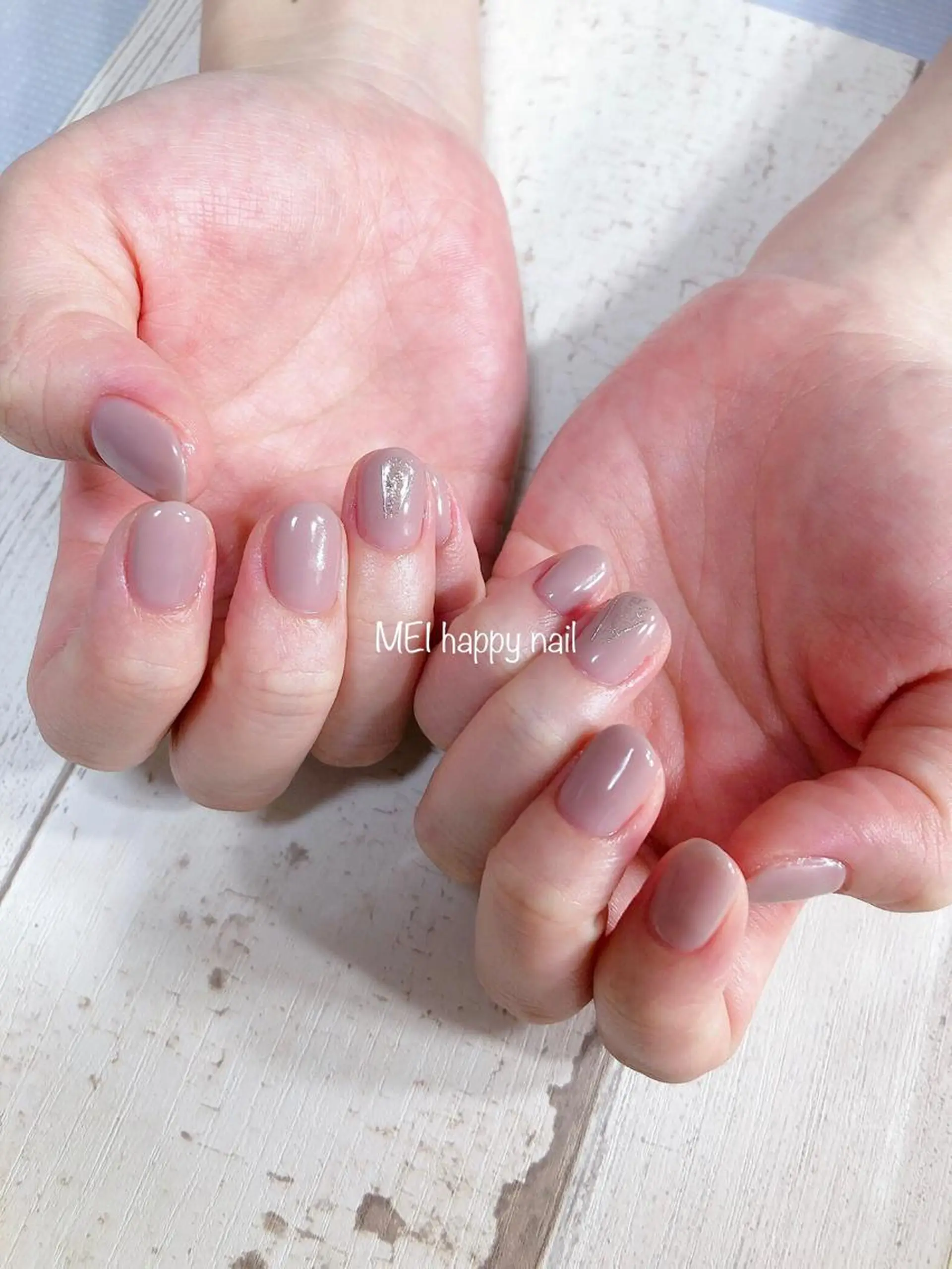 ネイル シンプルネイル 北浦和 自爪育成ケアのネイルデザイン