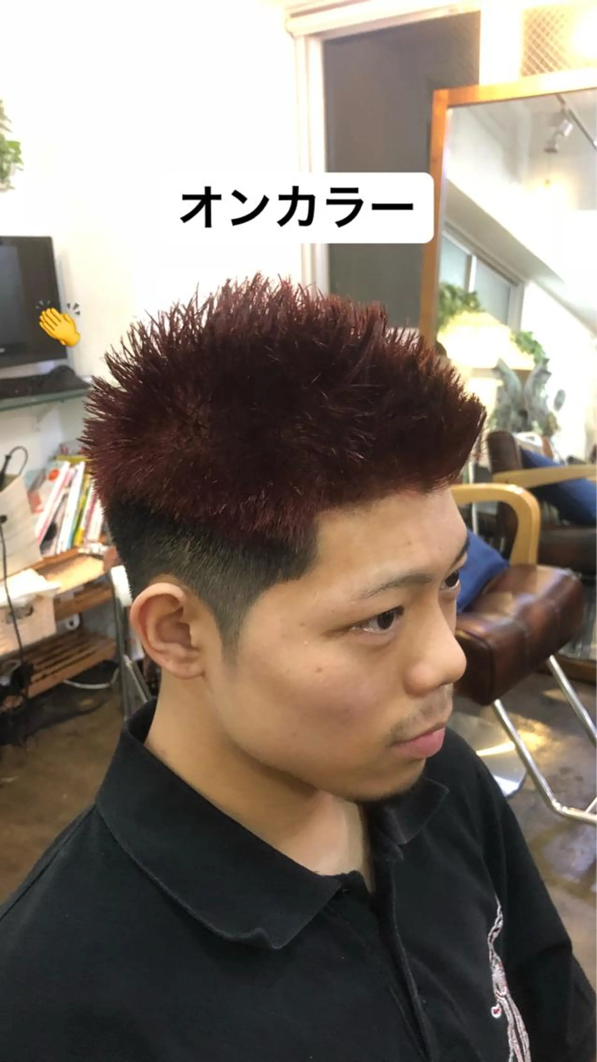 ショート メンズ ヘアカラー メンズパーマヒロ トのヘアスタイル