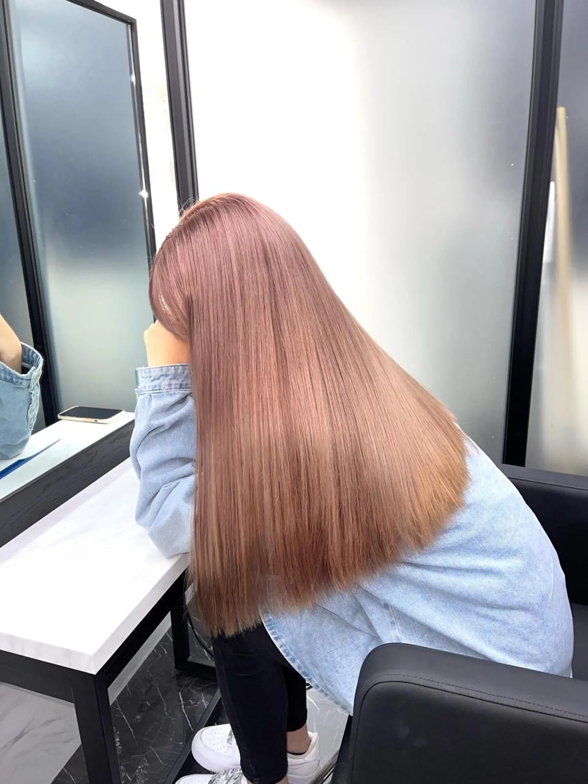 ロング カラー ハイトーンカラー ヘアカラー トリートメント 髪質改善/堀江 ケアカラーtoshiのヘアスタイル