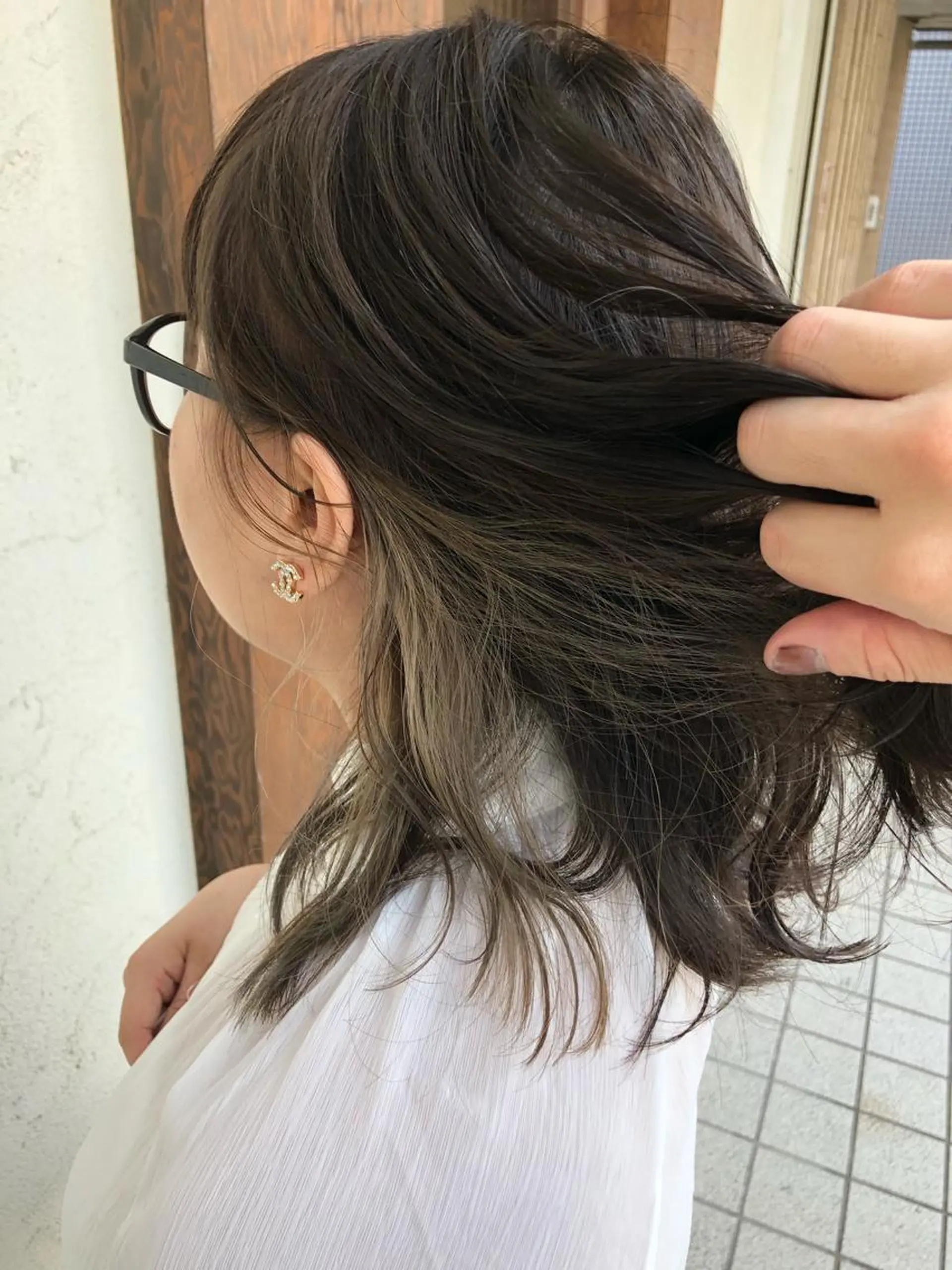 ミディアム カラー ブリーチ 艶髪育成サロン 京橋　shinのヘアスタイル