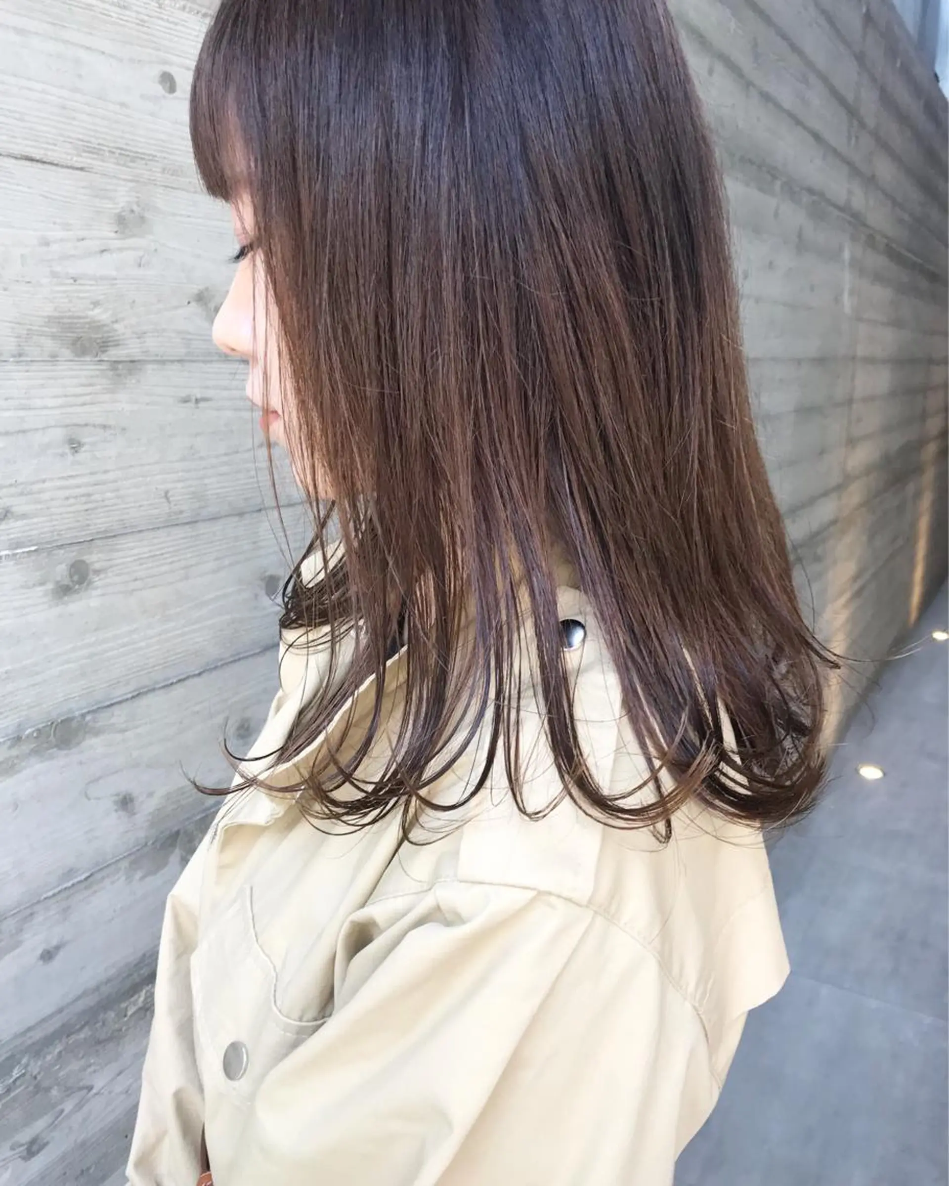 セミロング カラー ベージュカラー ブラウンカラー ブラウンベージュ クニモトハルナ ボブ/柔らかカラーのヘアスタイル