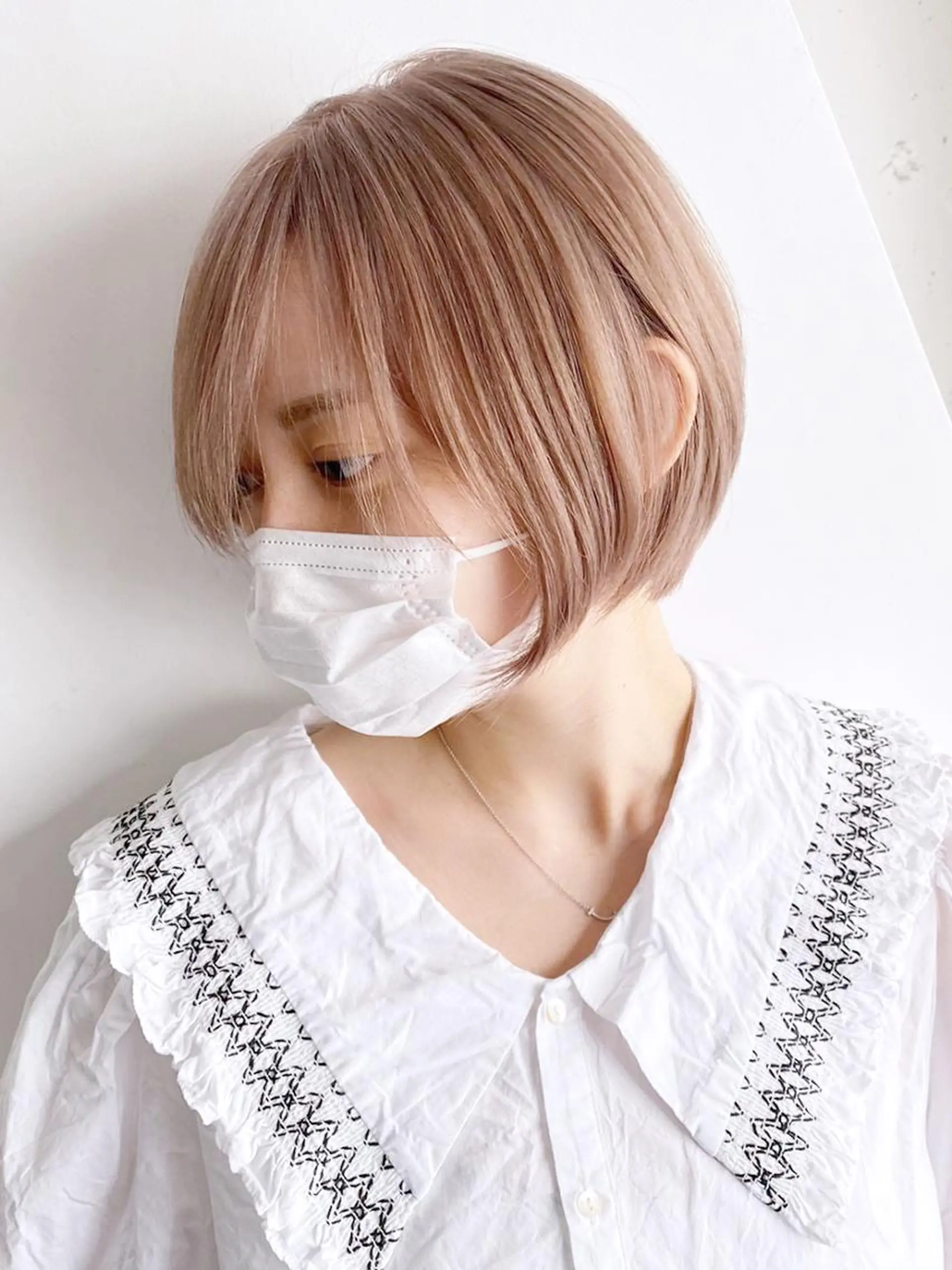 ショート カラー ヘアアレンジ パーマ アッシュ カット ヘアカラー トリートメント ITbyALBUM 藤沢店のヘアスタイル