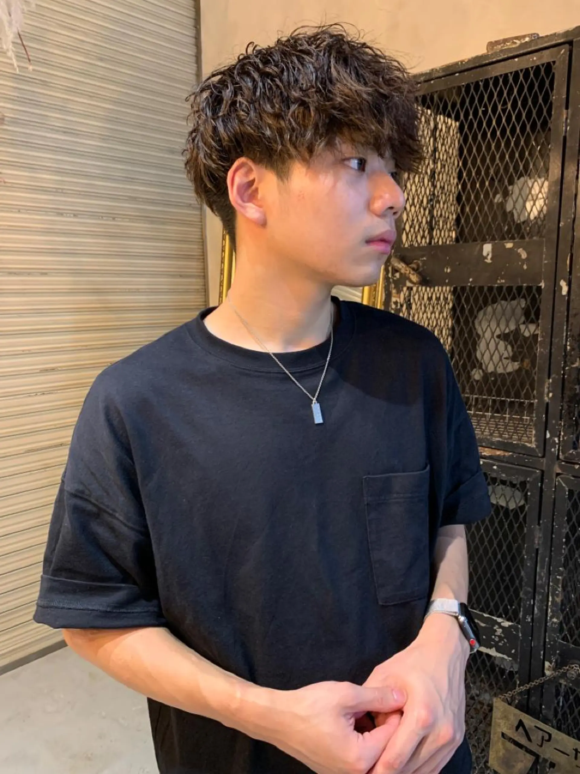 メンズ カット パーマ 盛田 修将のヘアスタイル