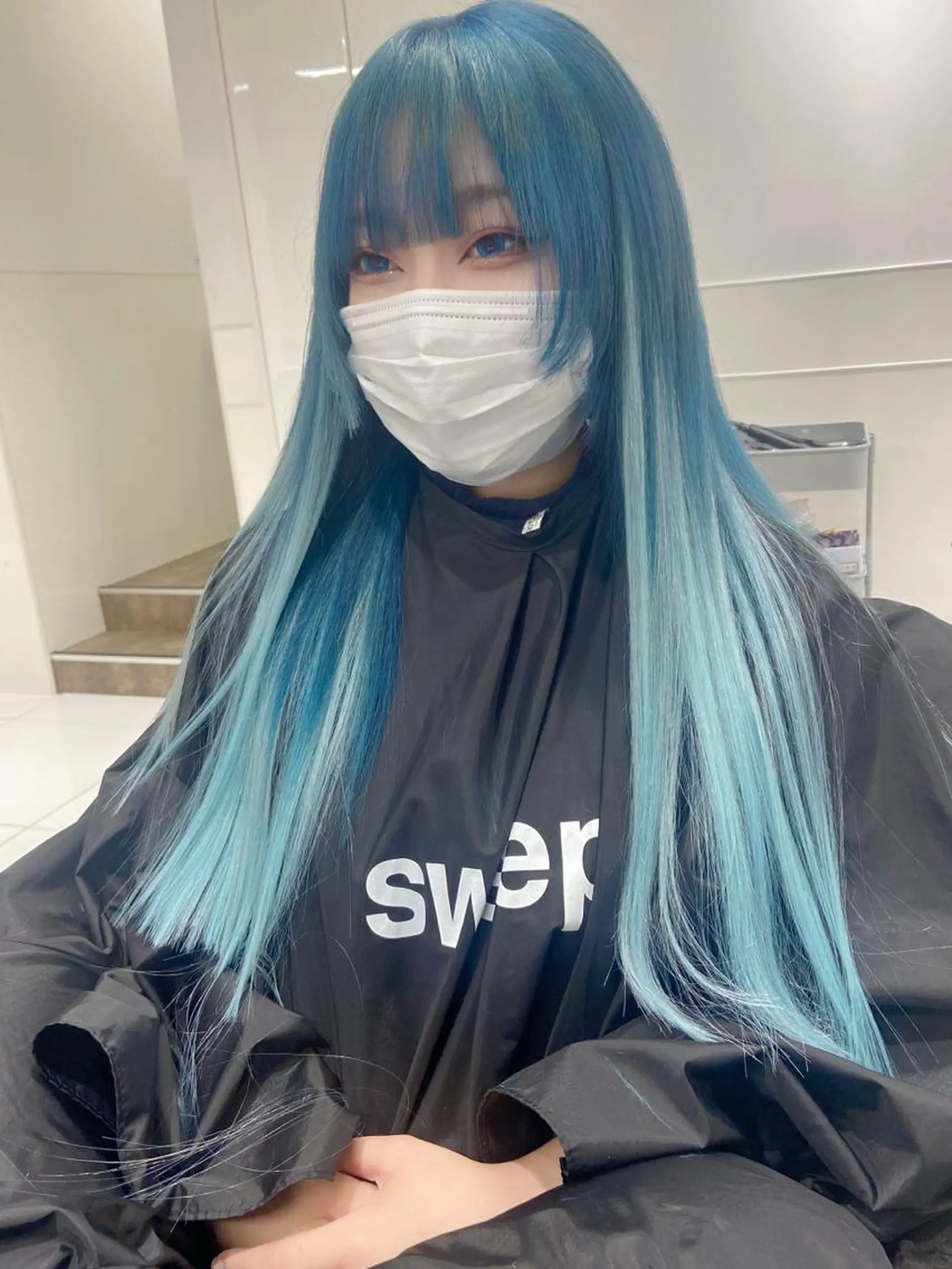 ロング カラー ダブルカラー エクステ Amelie yunのヘアスタイル