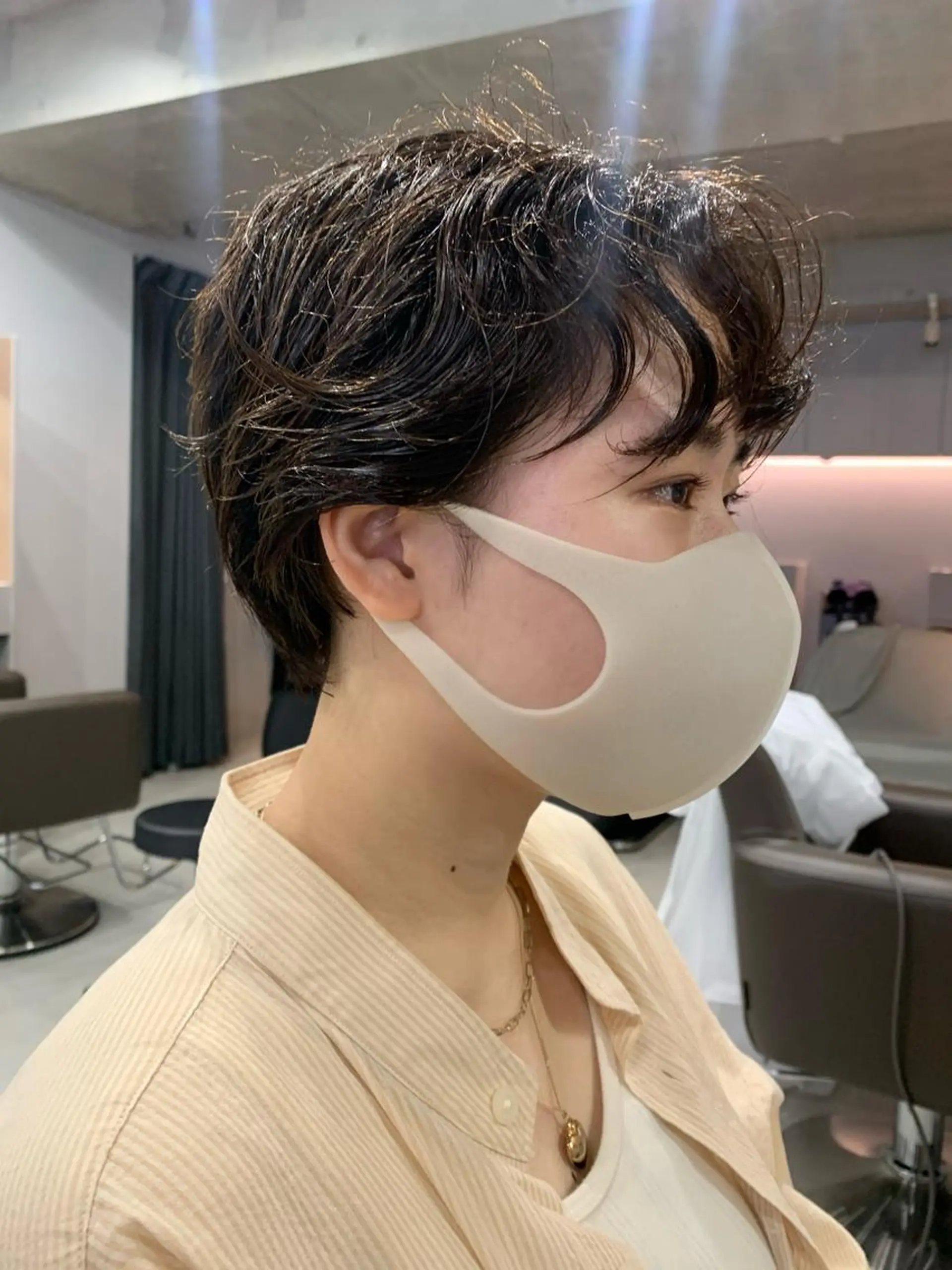 ショート パーマ ボブパーマコテ巻き風 パーマNo1深江秀平のヘアスタイル