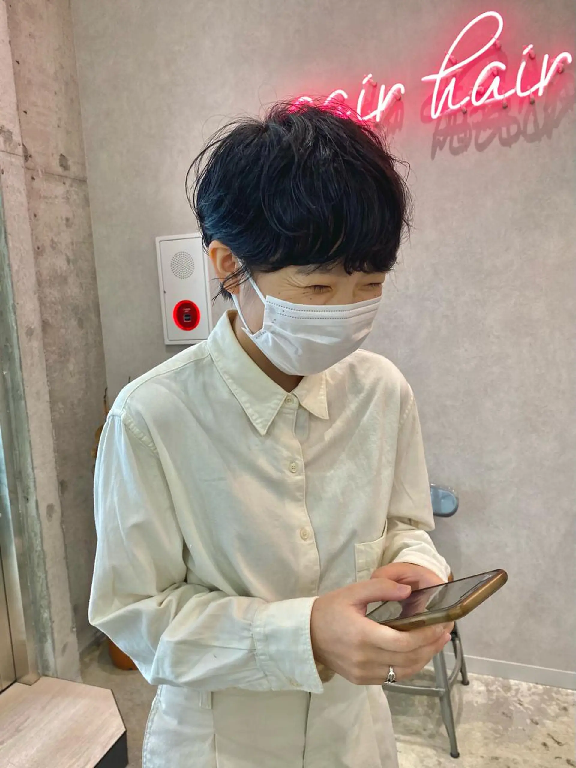 ショート パーマ ヘアアレンジ 小顔カット/艶 カラー特化♡MIHOのヘアスタイル