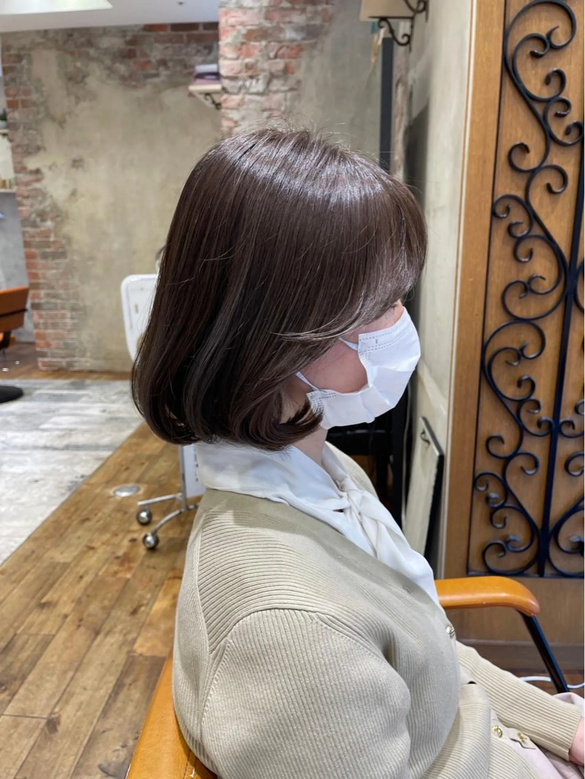 ミディアム カラー パーマ ヘアアレンジ 🌈小顔似合わせ SHIHO🌈のヘアスタイル