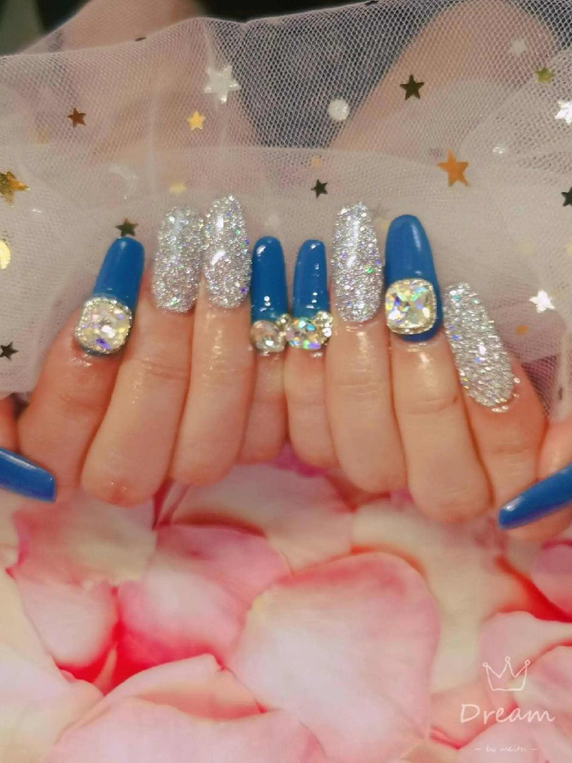 セミロング ネイル フィルイン・深爪矯正 長さ出し🎀のネイルデザイン