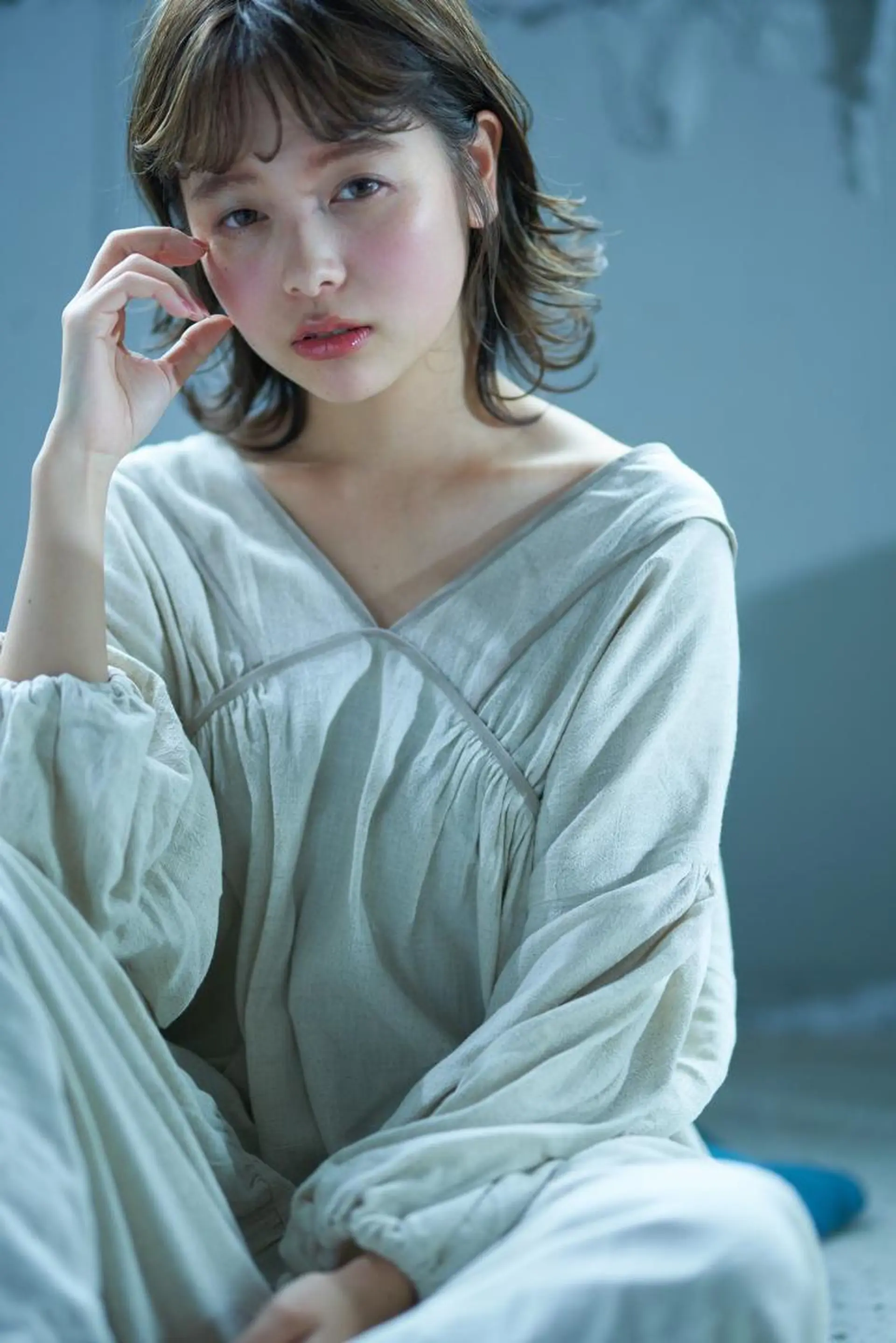 ミディアム ミディアムパーマ ボブ ハイライト 髪質改善 トリートメント 💈Chlom💈_ 公式_NewOpenのヘアスタイル