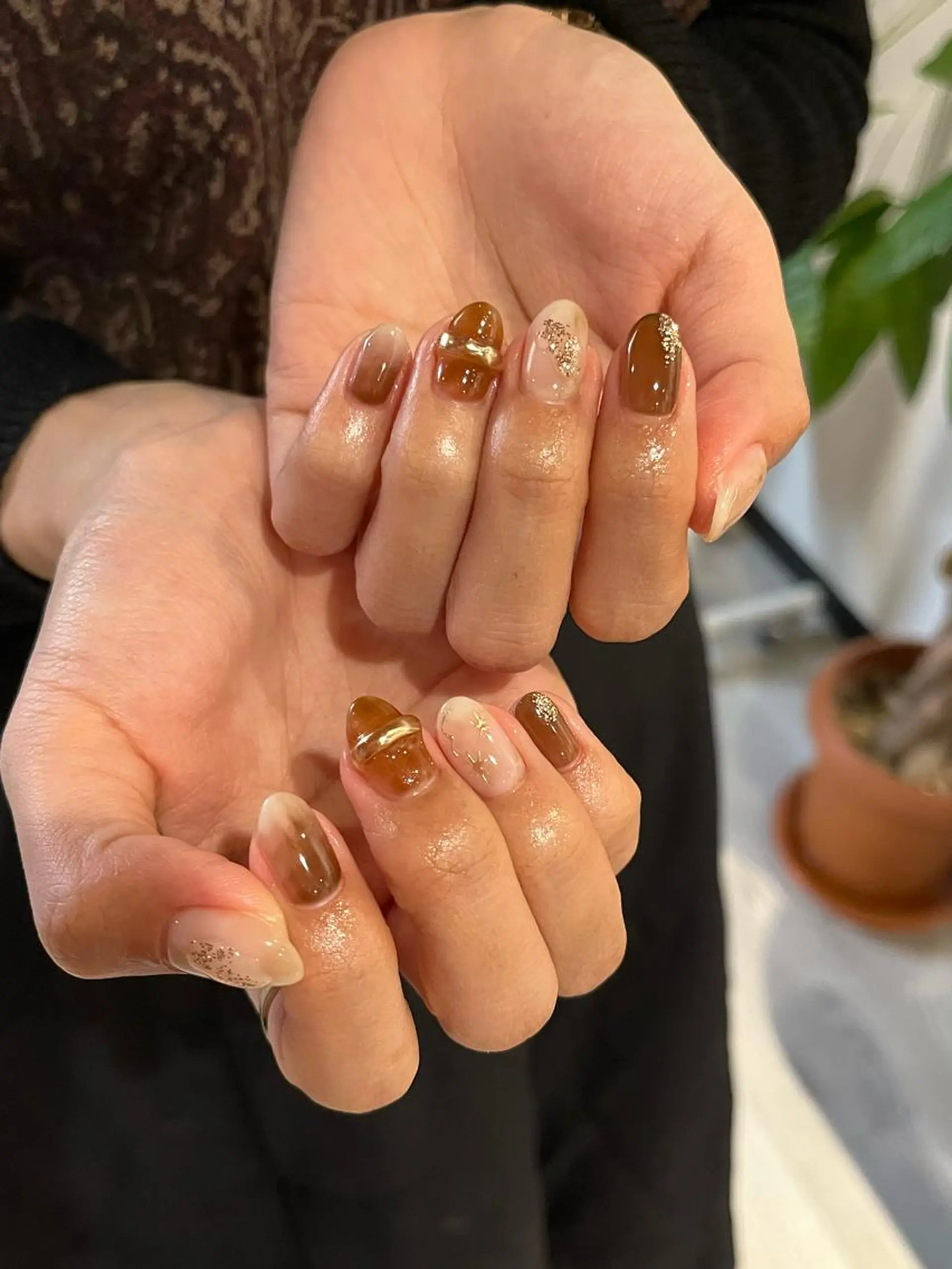 ネイル ハンドネイル Protea ❁⃘*.ﾟ清家 美穂のネイルデザイン