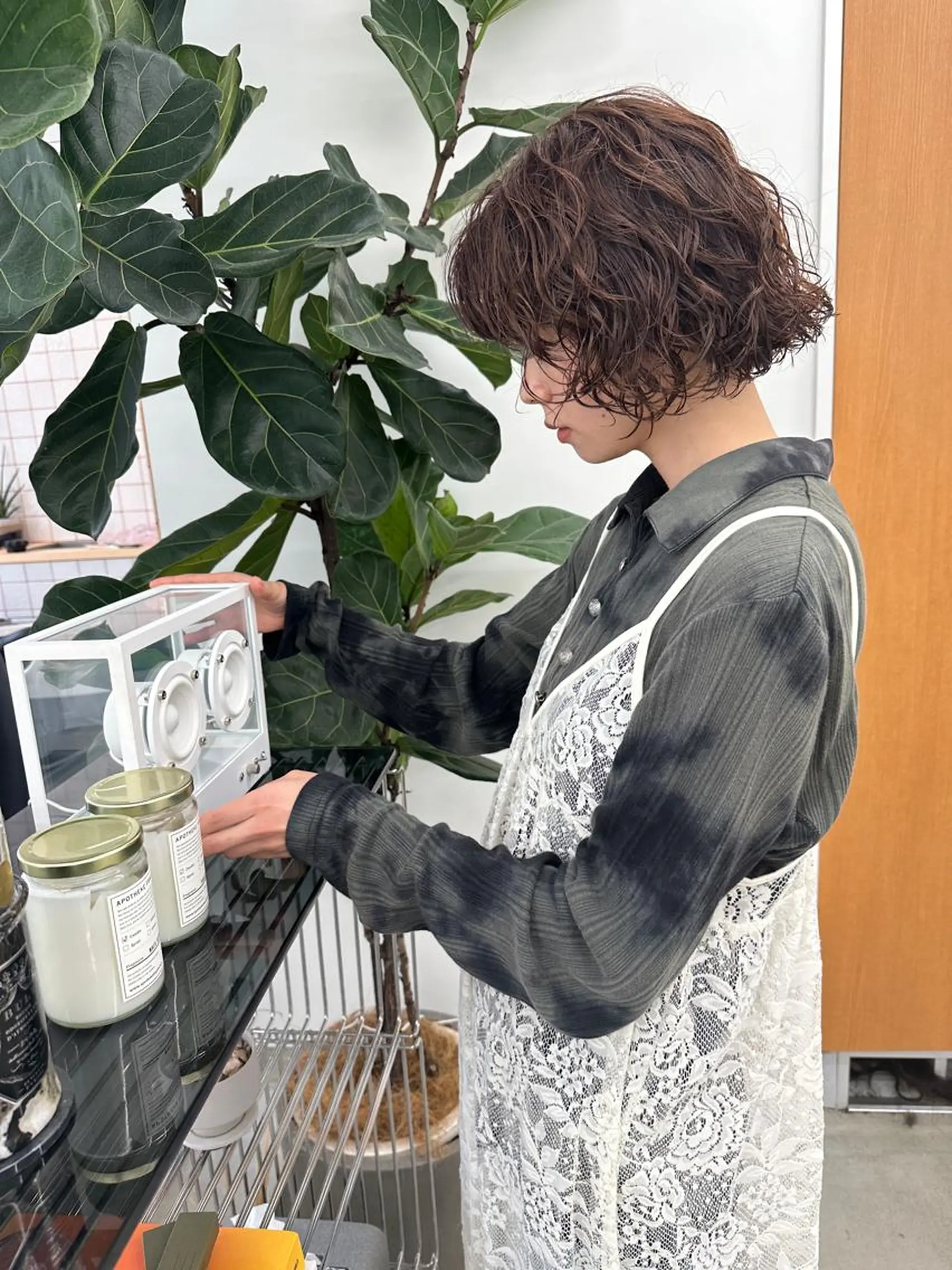 ショート パーマ ボブ ニュアンスパーマ カット パーマ トリートメント ボブ/レイヤー/ケア パーマ/リュウタのヘアスタイル