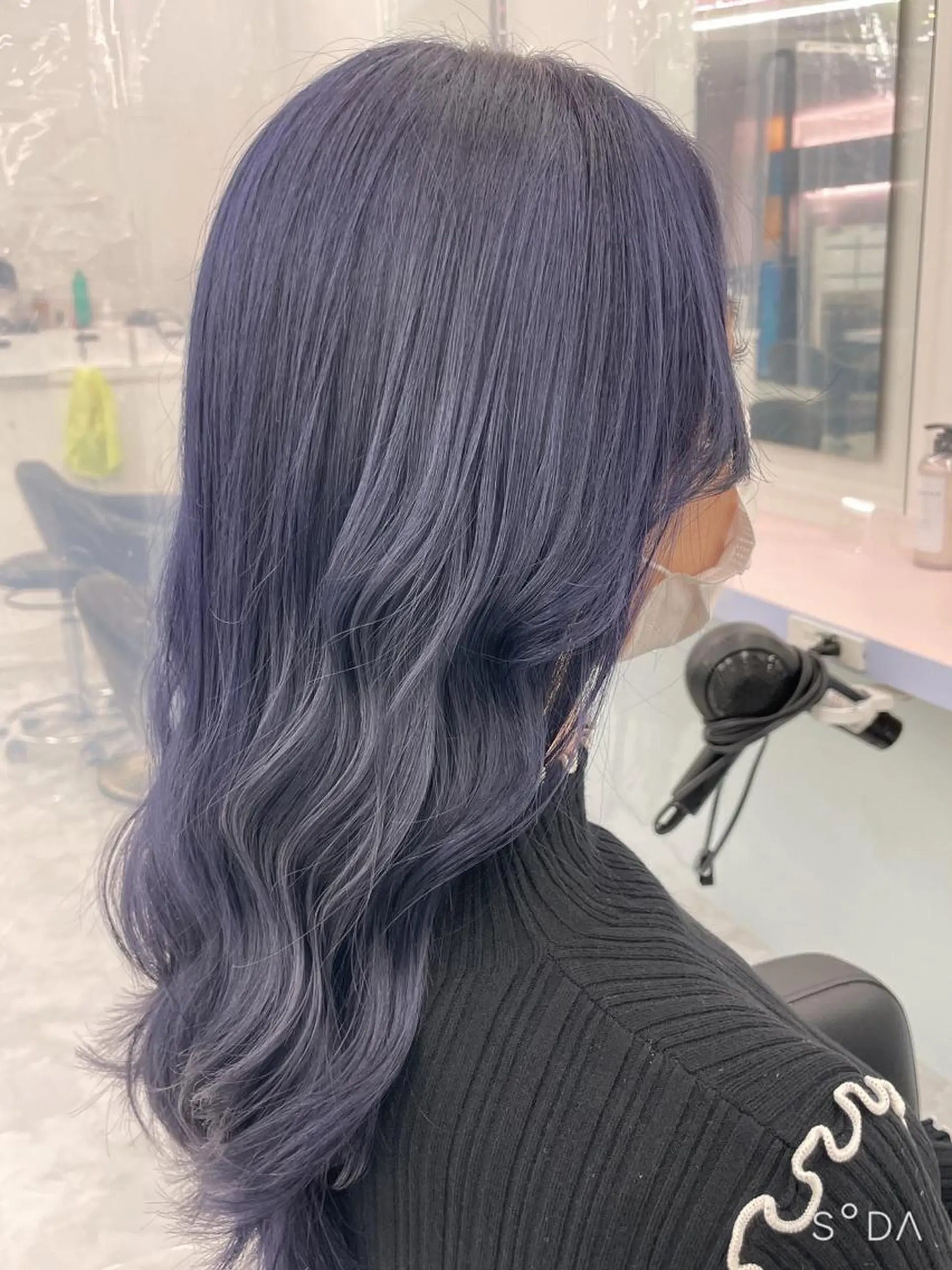 ロング カラー ブルーカラー ブルーラベンダー ラベンダーカラー ヘアカラー トリートメント 🫧ハイトーン🫧 ベージュ🫧徹哉のヘアスタイル