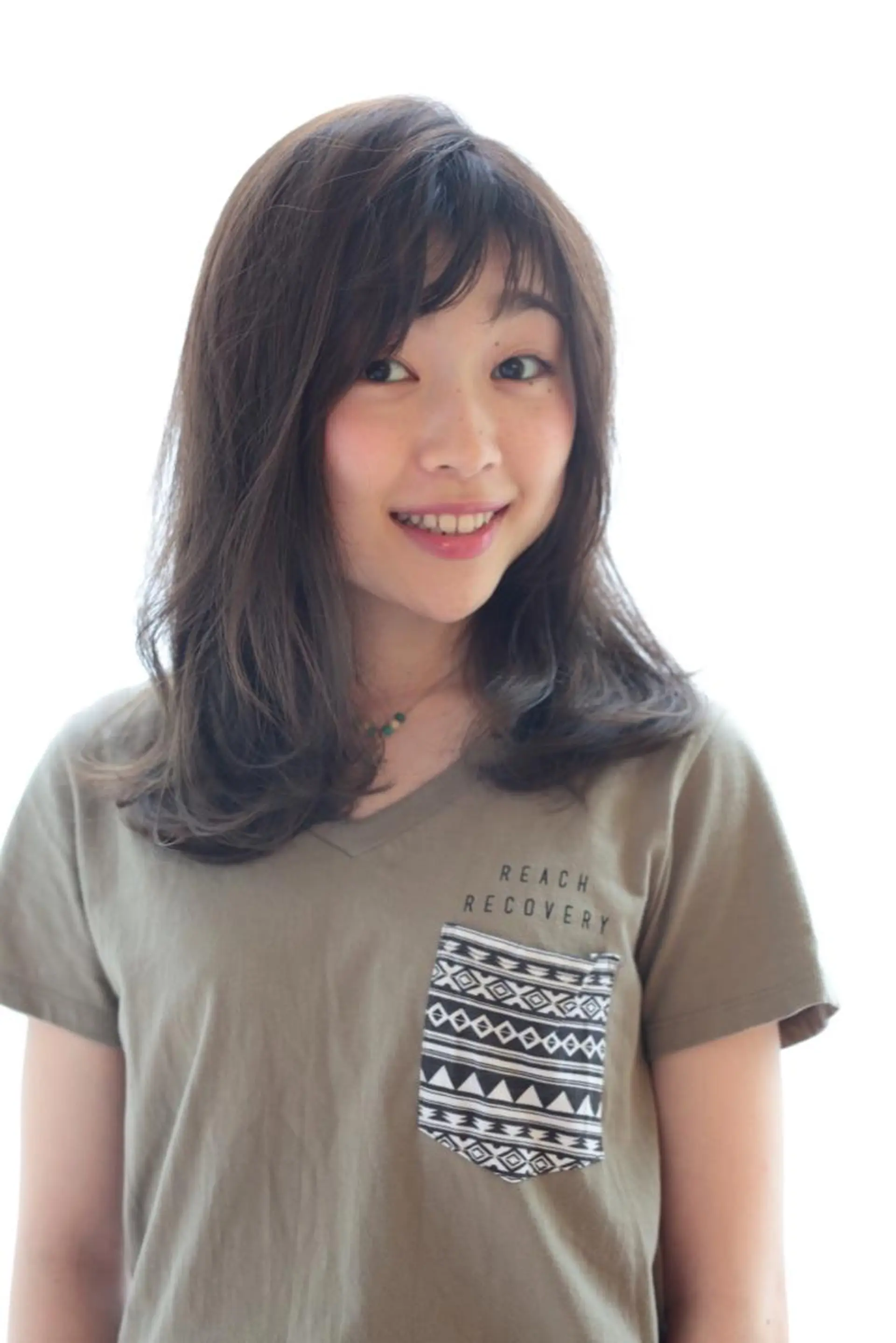 ミディアム カラー ブルーカラー オレンジ ボブ タジマ ヤスヒサのヘアスタイル
