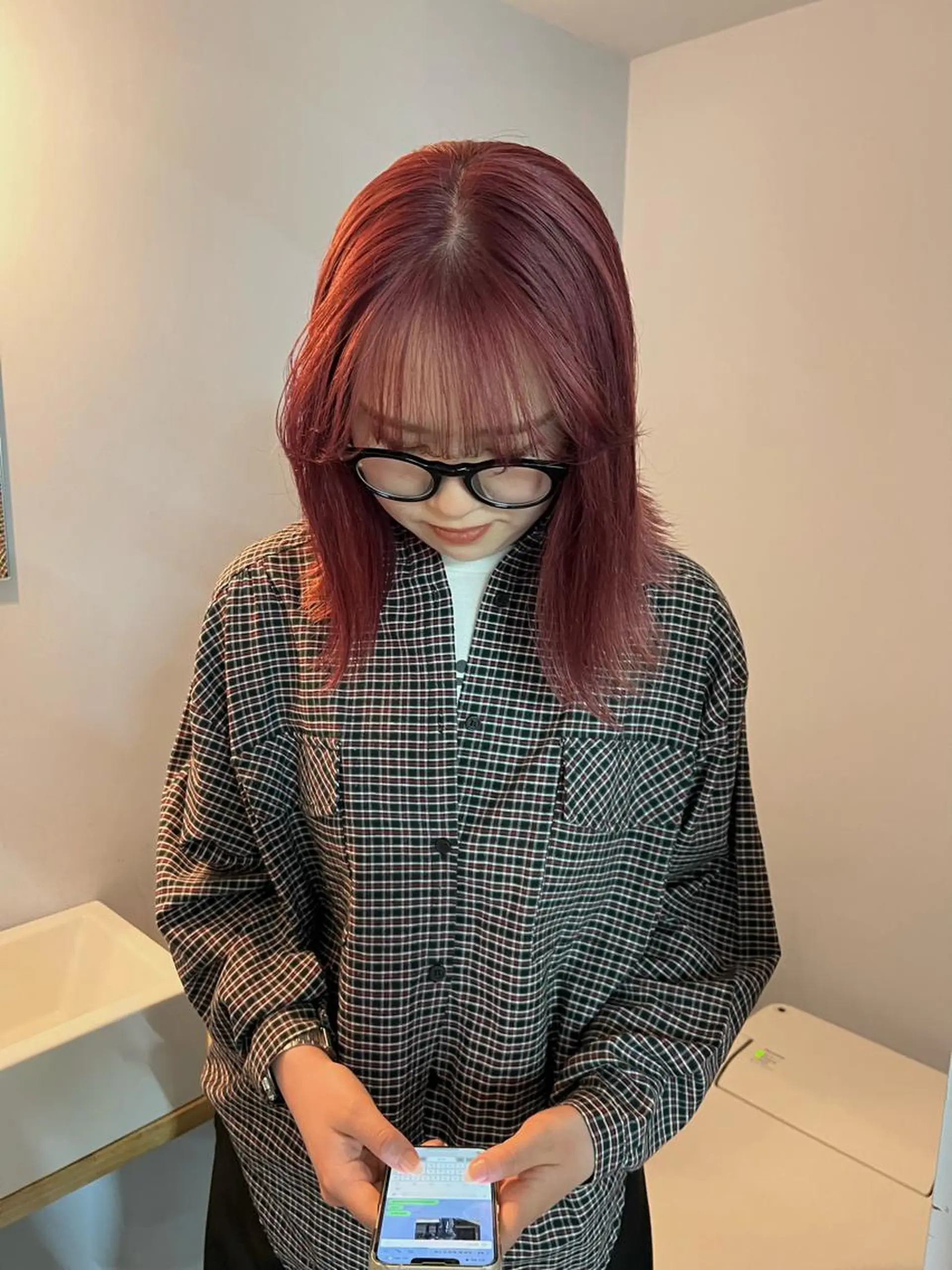 ミディアム カラー 舟橋耀/ブリーチカラ ー/レイヤーカットのヘアスタイル