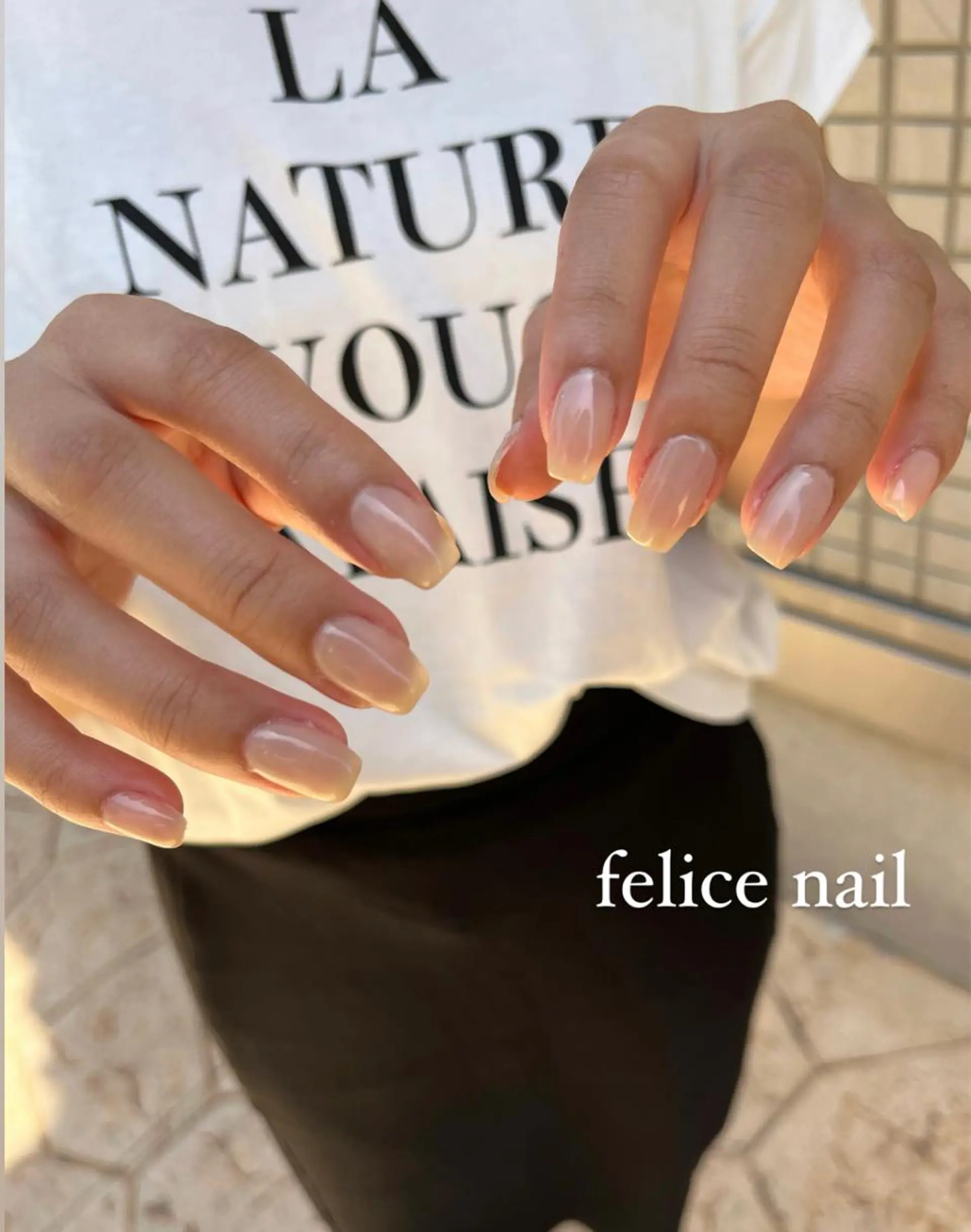 ネイル ジェルネイル ニュアンスネイル オフィスネイル ワンカラーネイル パラジェル felice nailのネイルデザイン
