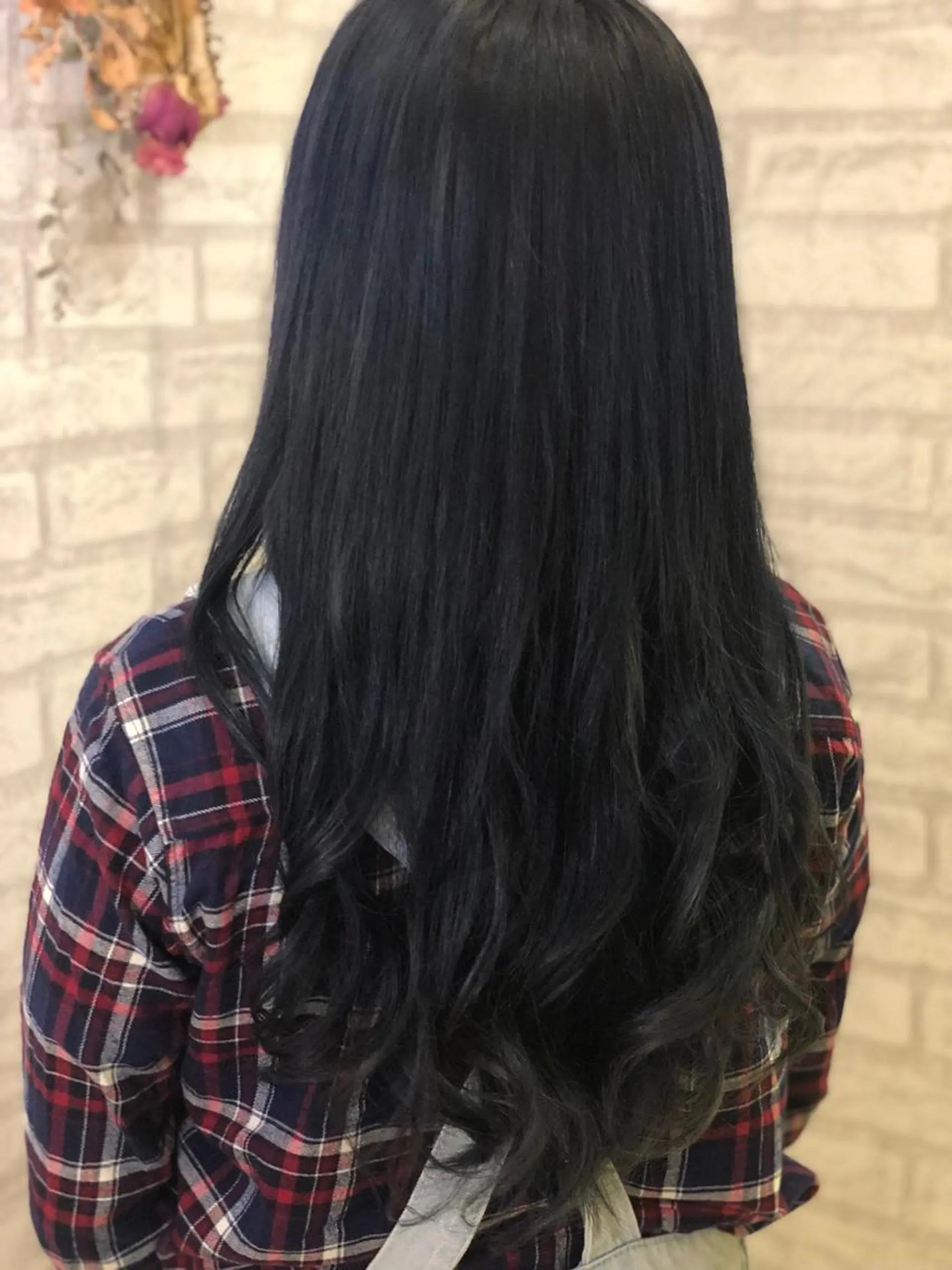 ロング カラー 黒髪 ブルーカラー ブルーブラック カット ヘアカラー トリートメント 🌸Cielo🌸 KENのヘアスタイル