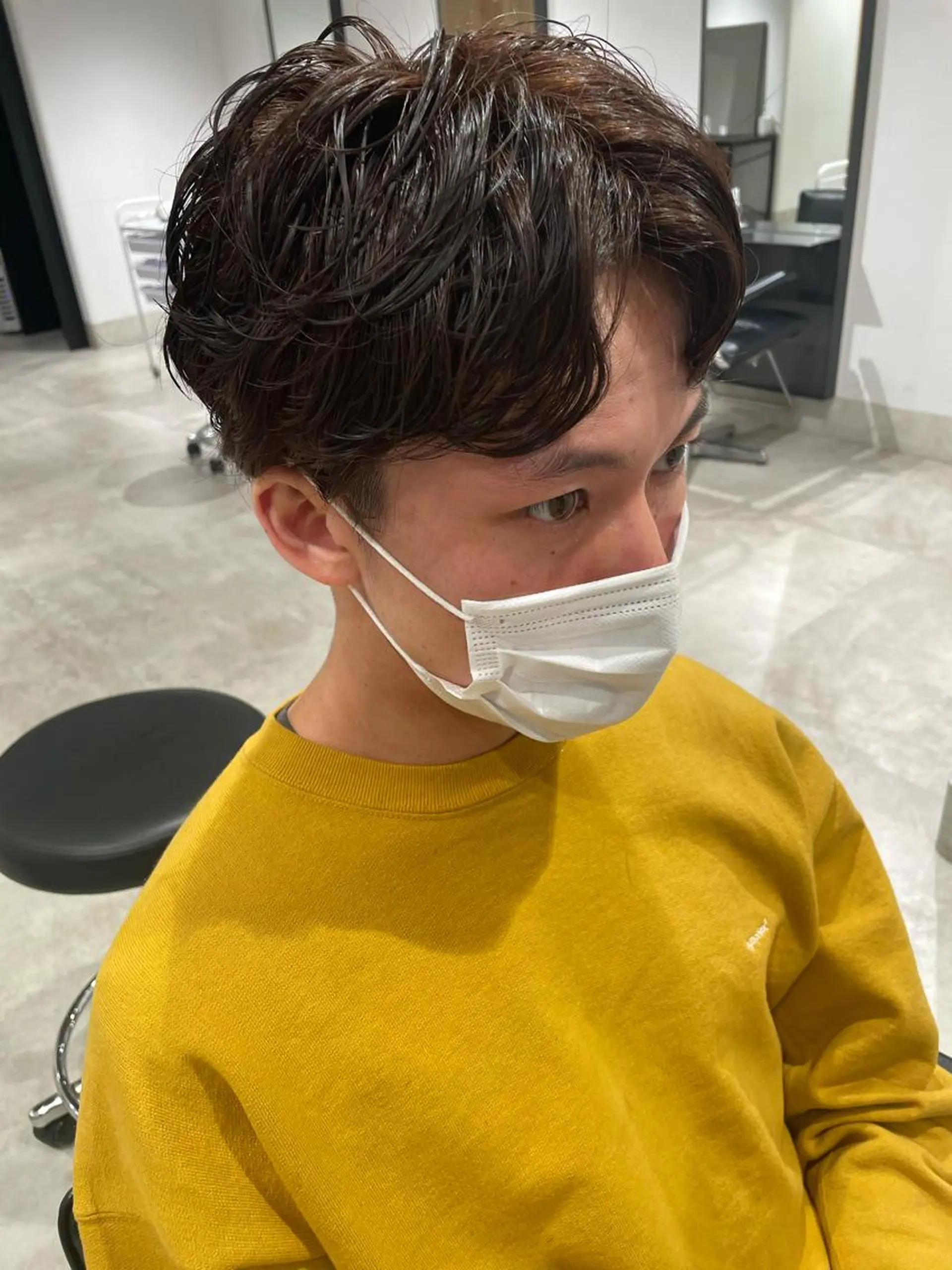 ショート カラー パーマ ヘアアレンジ メンズ パーソナルカラー合わ せたカラー🤍なつみのヘアスタイル