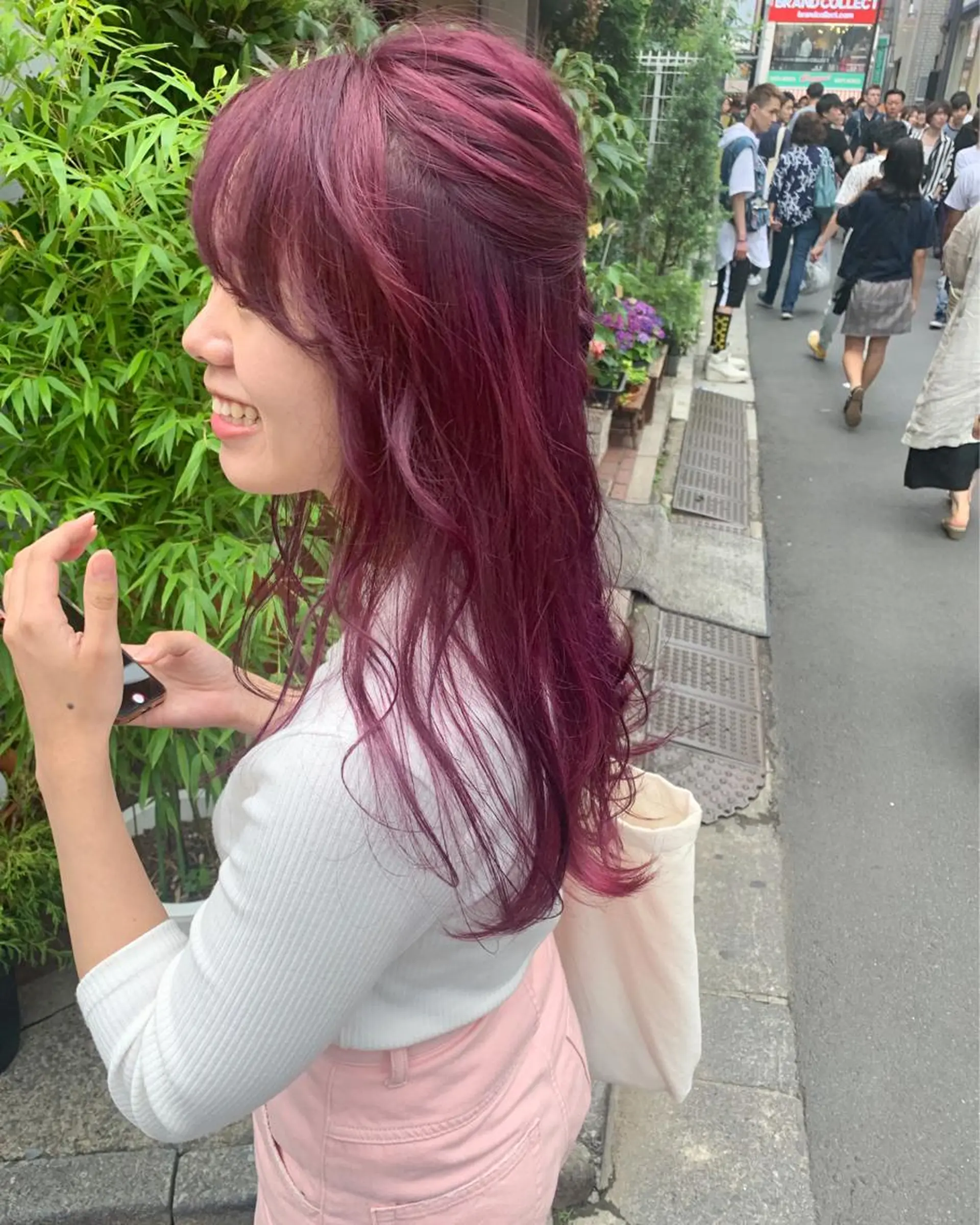 ロング カラー ヘアアレンジ ピンクベージュ/新潟 万代/高橋桃葉🍑のヘアスタイル