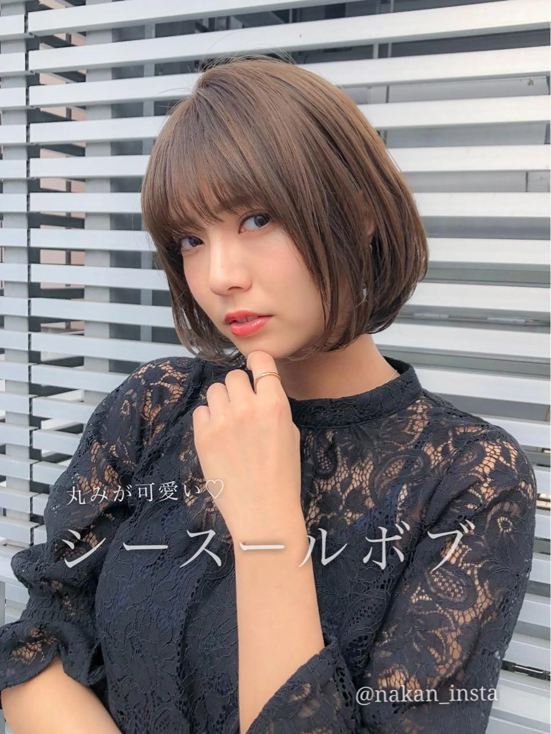 ショート カラー 顔周りレイヤー/ボブ 銀座✨中野まさひろのヘアスタイル