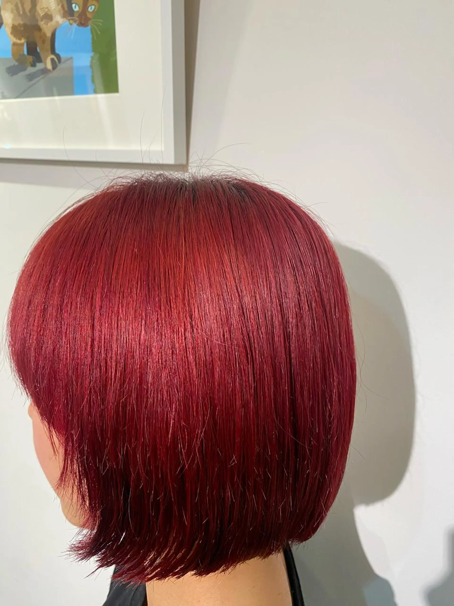 ショート カラー レッドカラー ヘアカラー 艶カラー、パーマ 祥一朗 WAWAのヘアスタイル