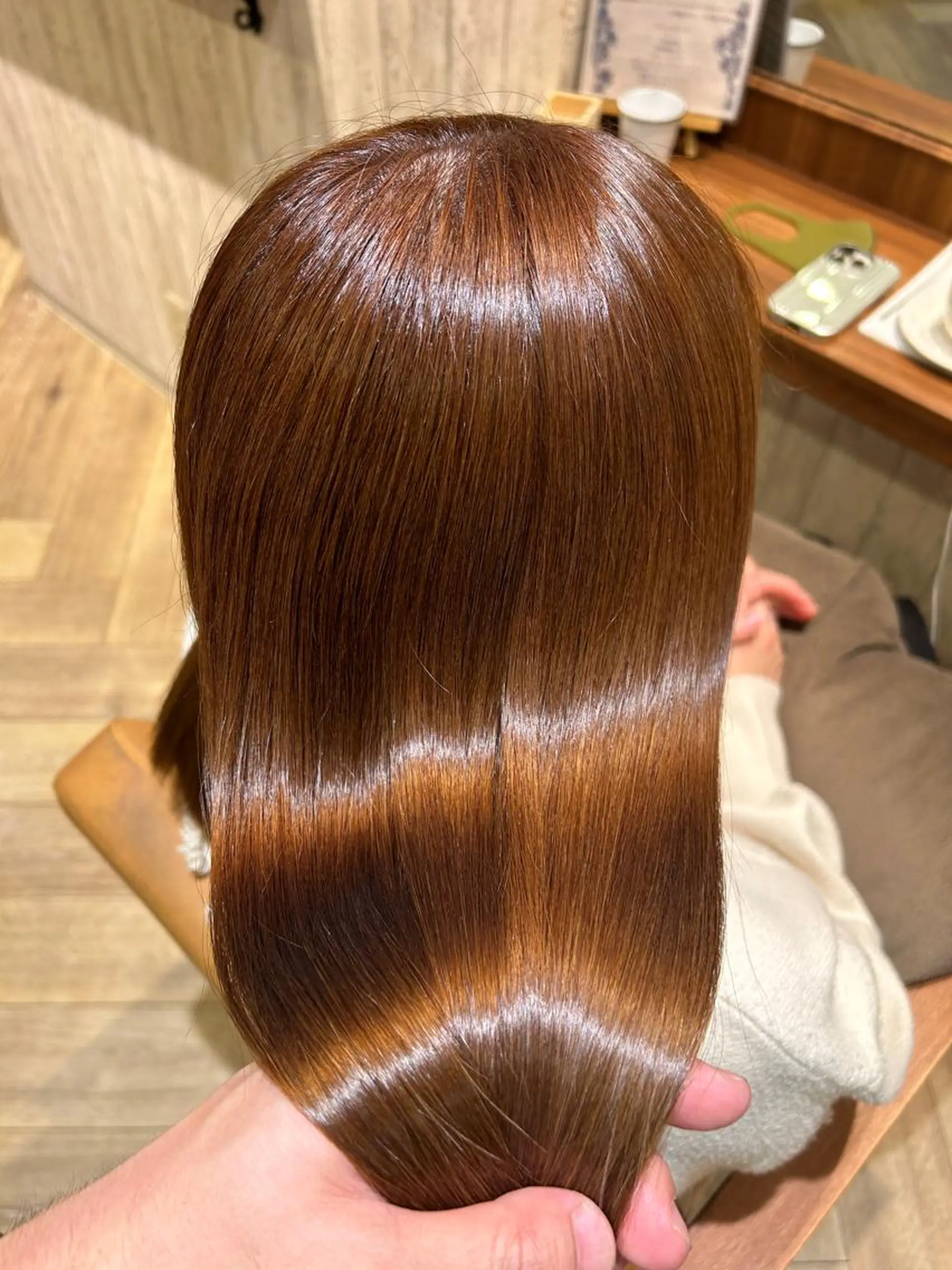 ロング カット ヘアカラー トリートメント 髪質改善専門美容室 Reshilリシルのヘアスタイル