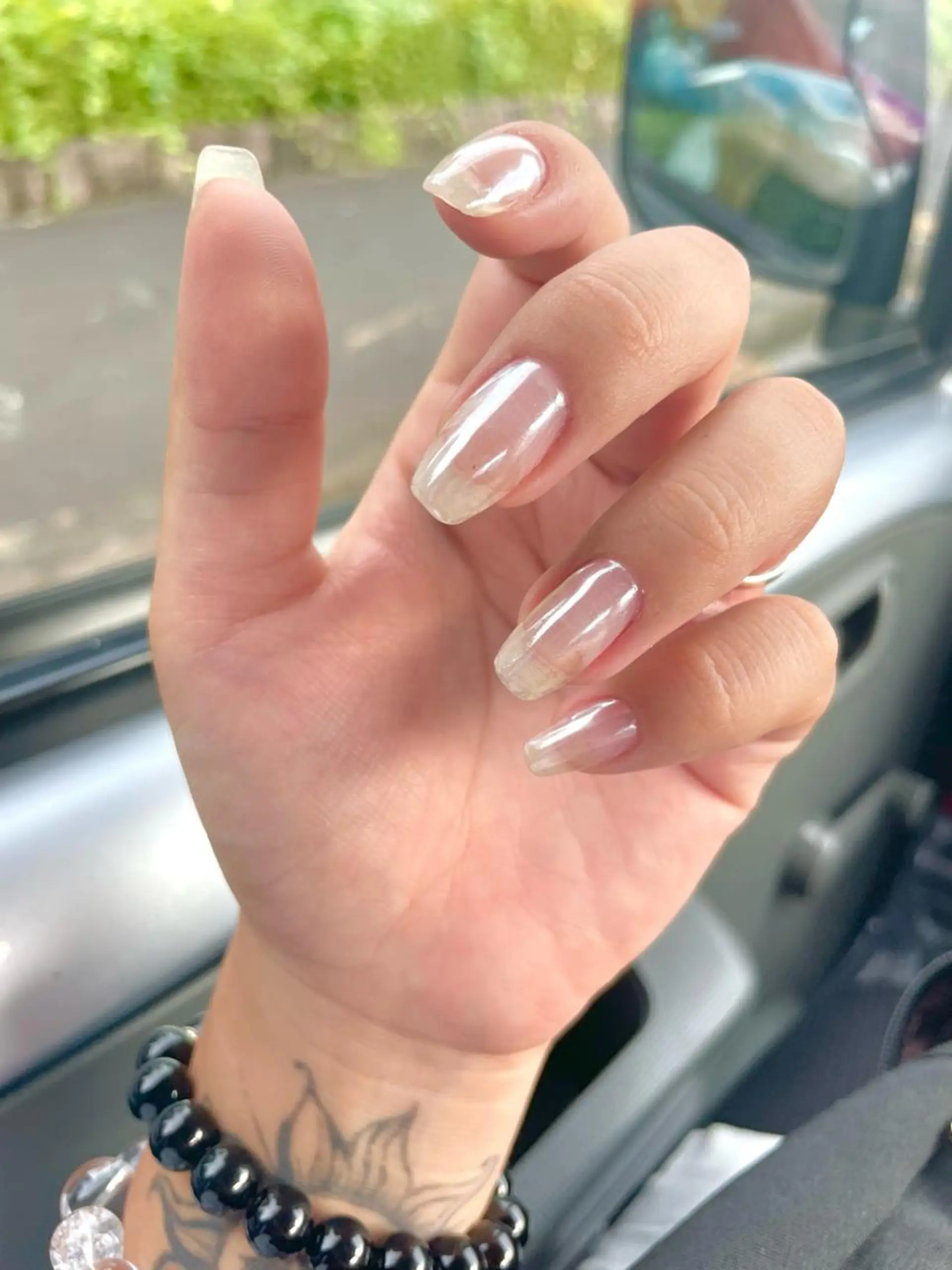 ネイル オーロラネイル クリアネイル 氷ネイル・うるうるネイル ハンドネイル フットネイル ハンドケア Ri-e's nailのネイルデザイン