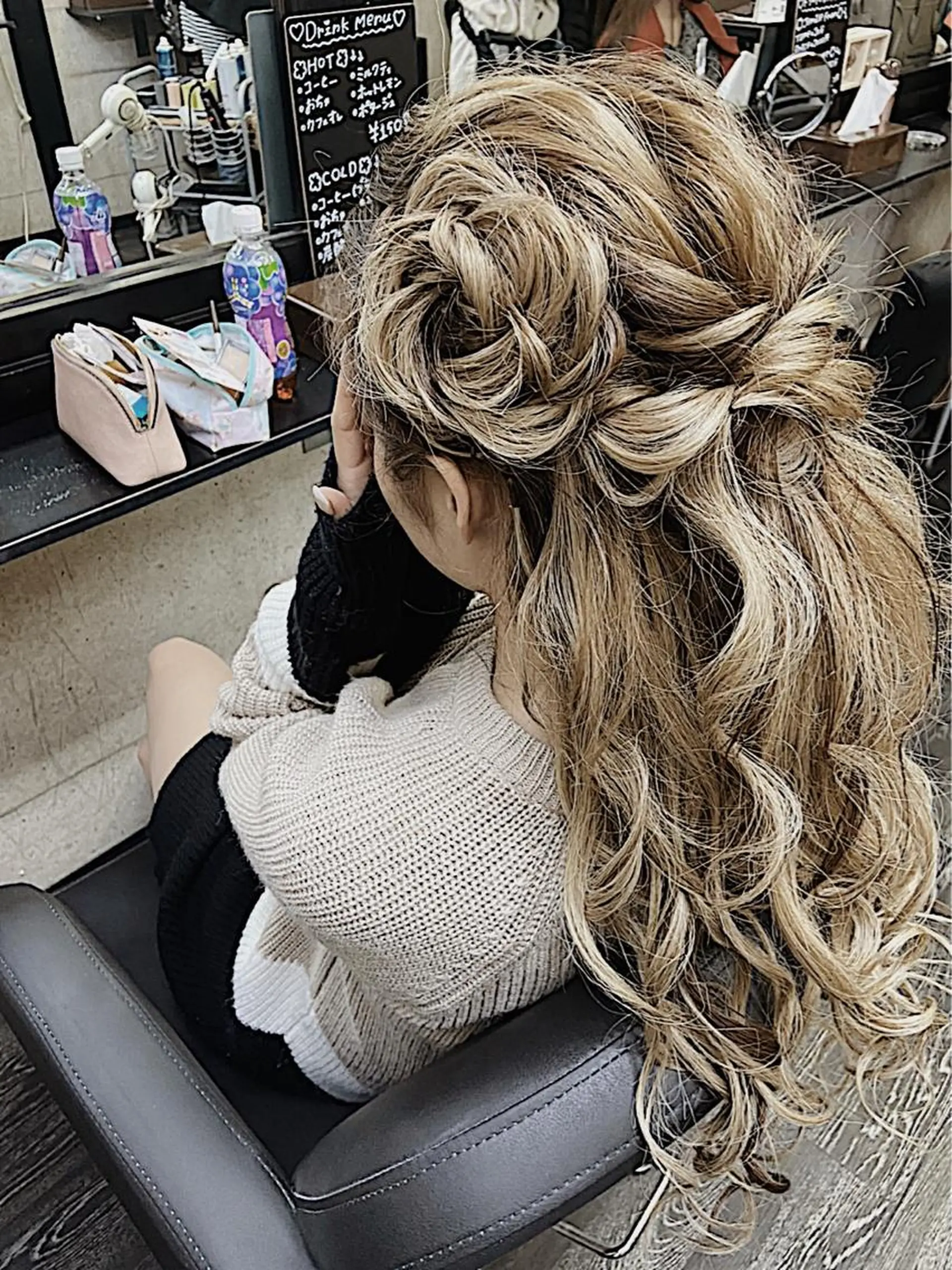 ロング ヘアアレンジ ハーフアップ デート Mululu所属・京都最安価エクステ muuka🦋のヘアスタイル