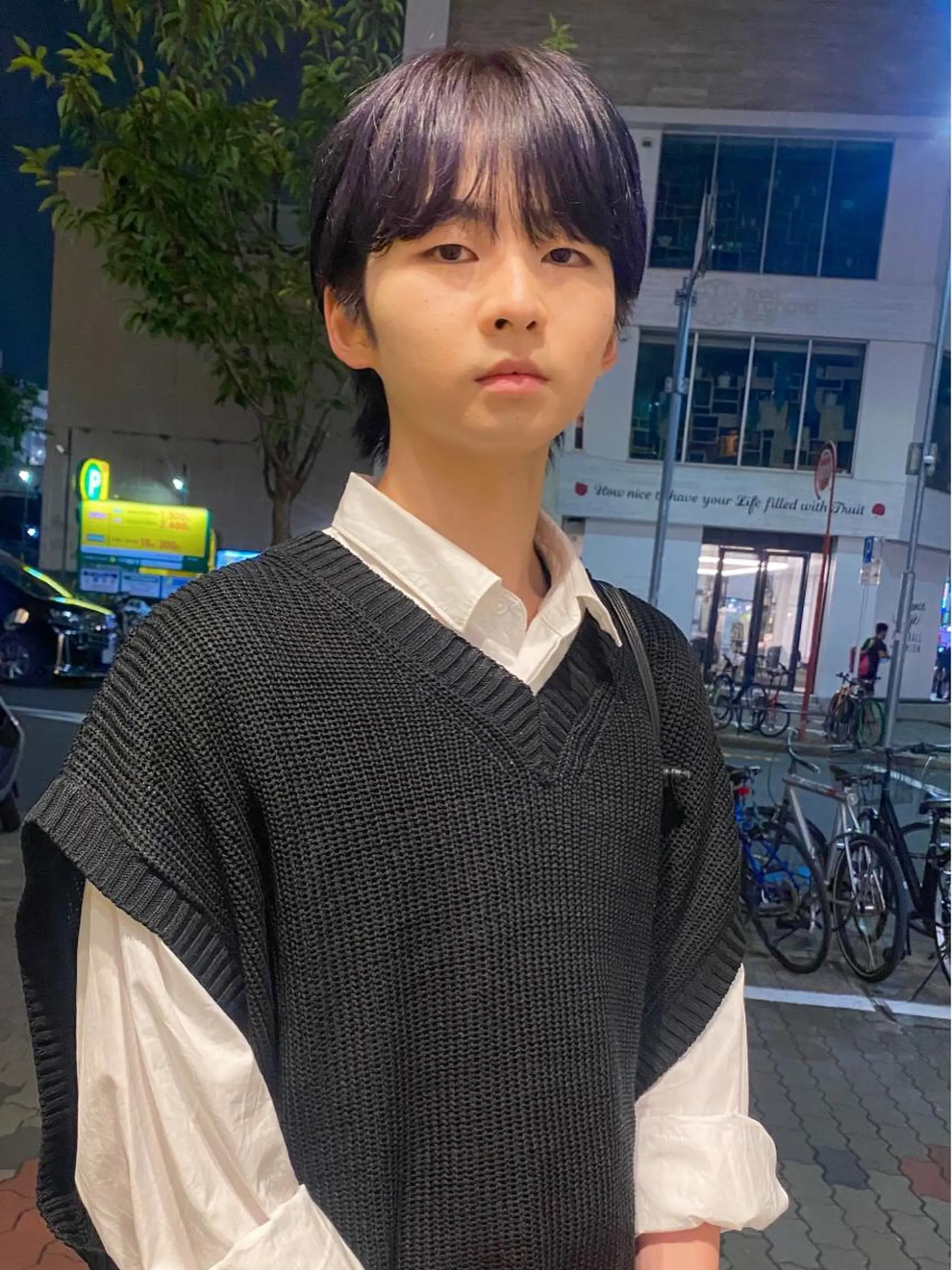 カラー メンズ メンズ韓国風 韓国マッシュ マッシュ シースルーマッシュ カット ヘアカラー メンズ/スパイキー ショート/ミツイのヘアスタイル