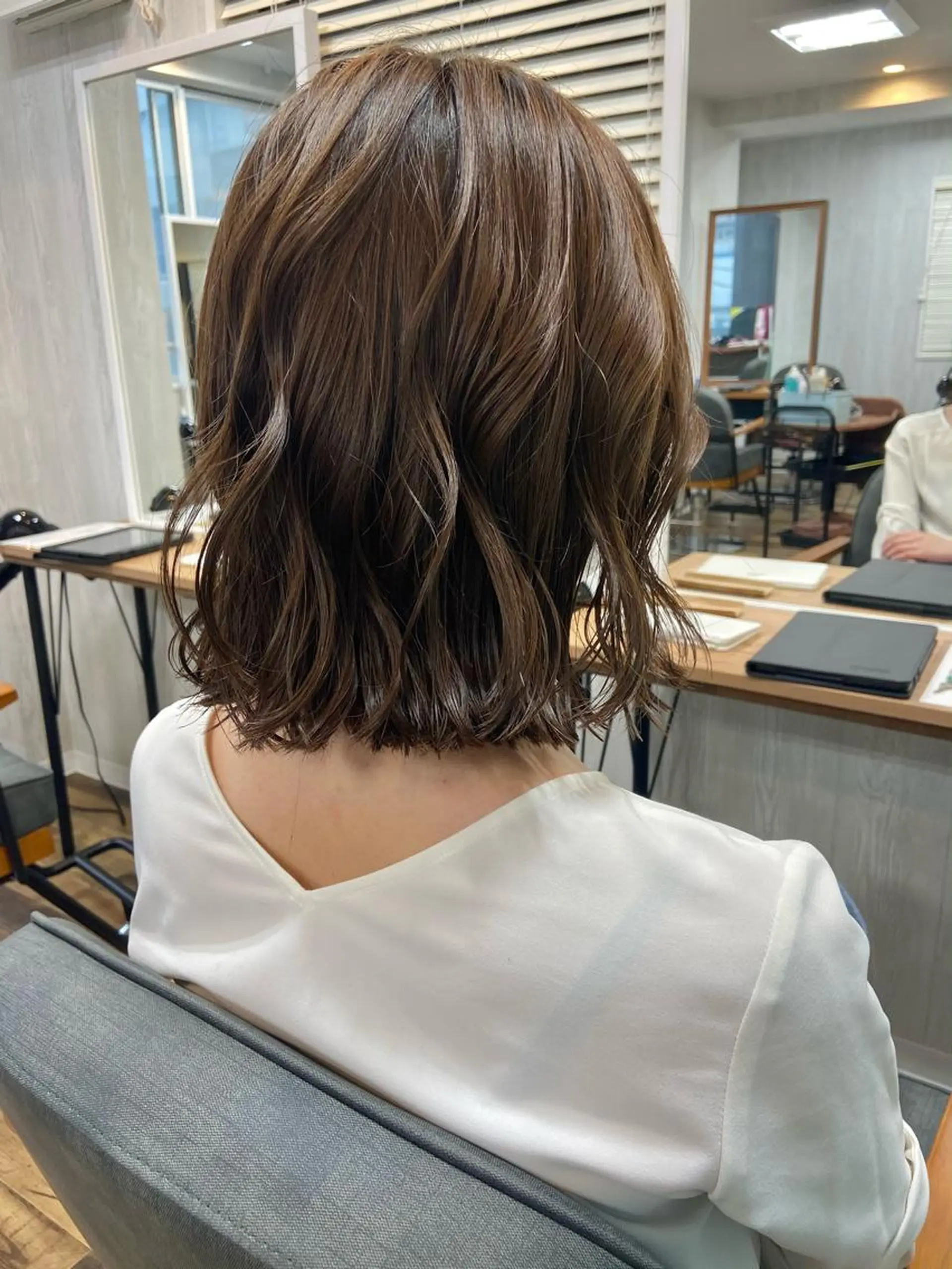 ミディアム カット ヘアカラー TELA HAIR 南柏店のヘアスタイル