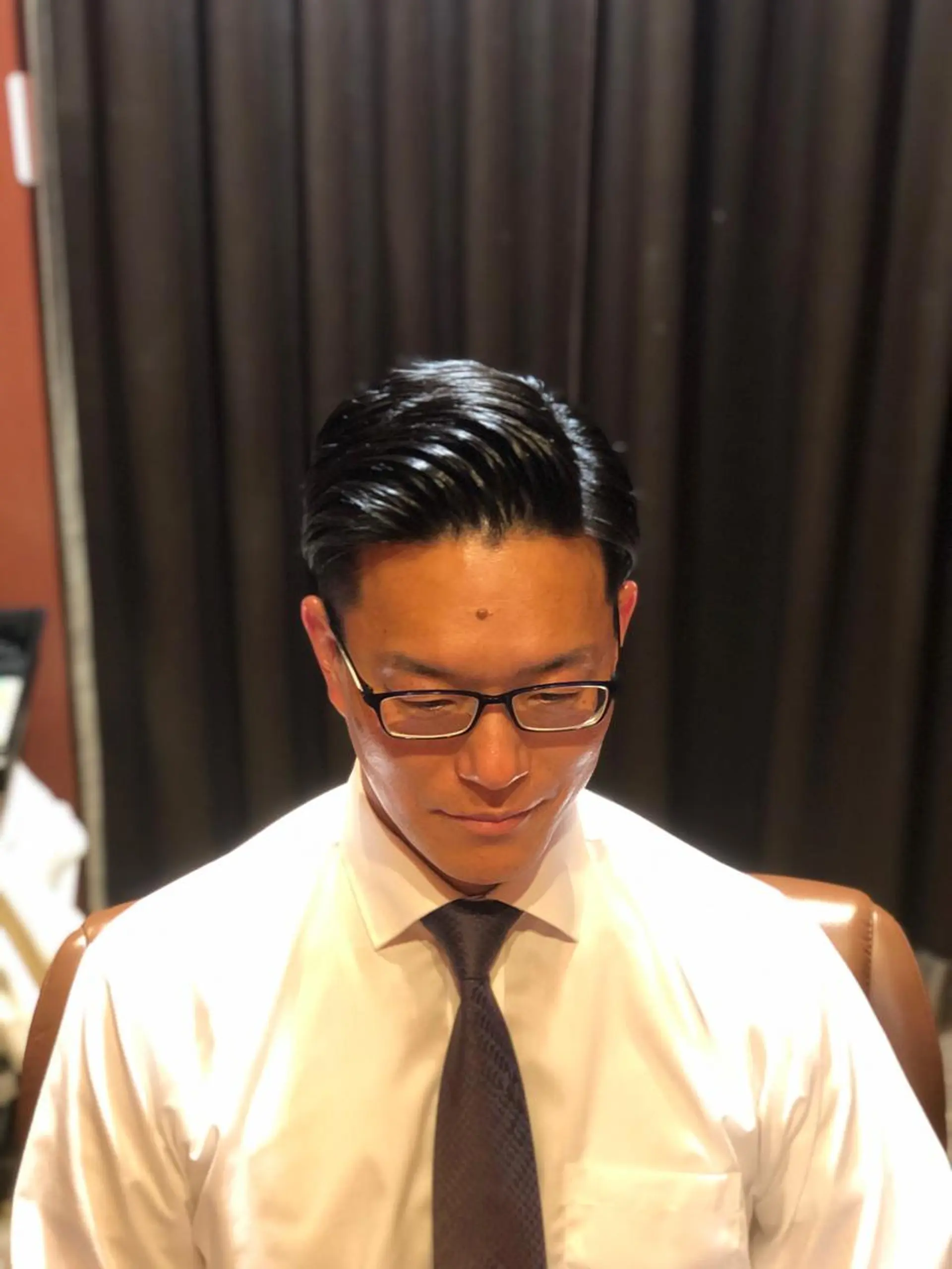 ショート メンズ ビジネス つちもち まるみのヘアスタイル