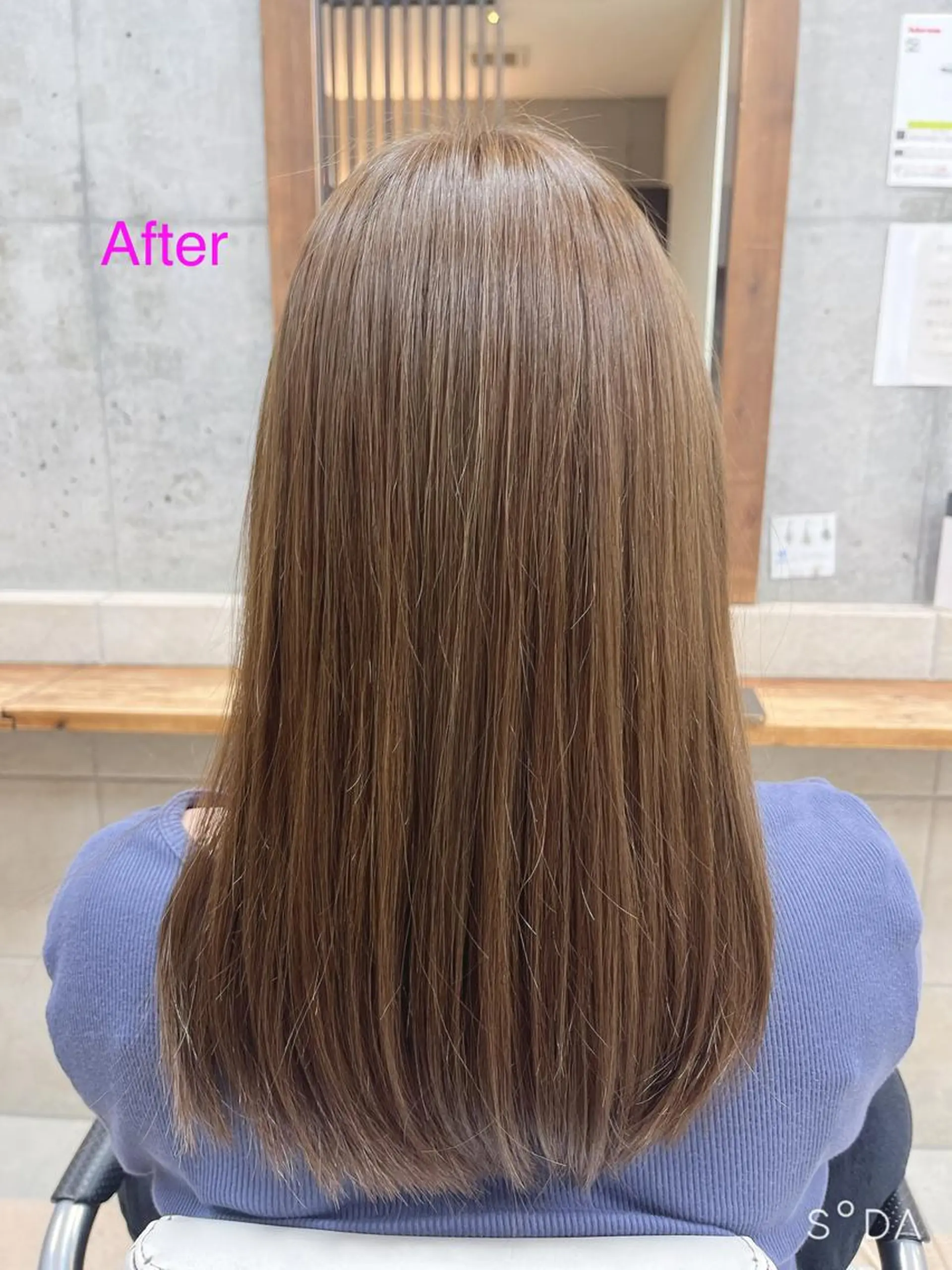 ロング カラー 透明感カラー イルミナカラー オレンジ たなか なおのヘアスタイル