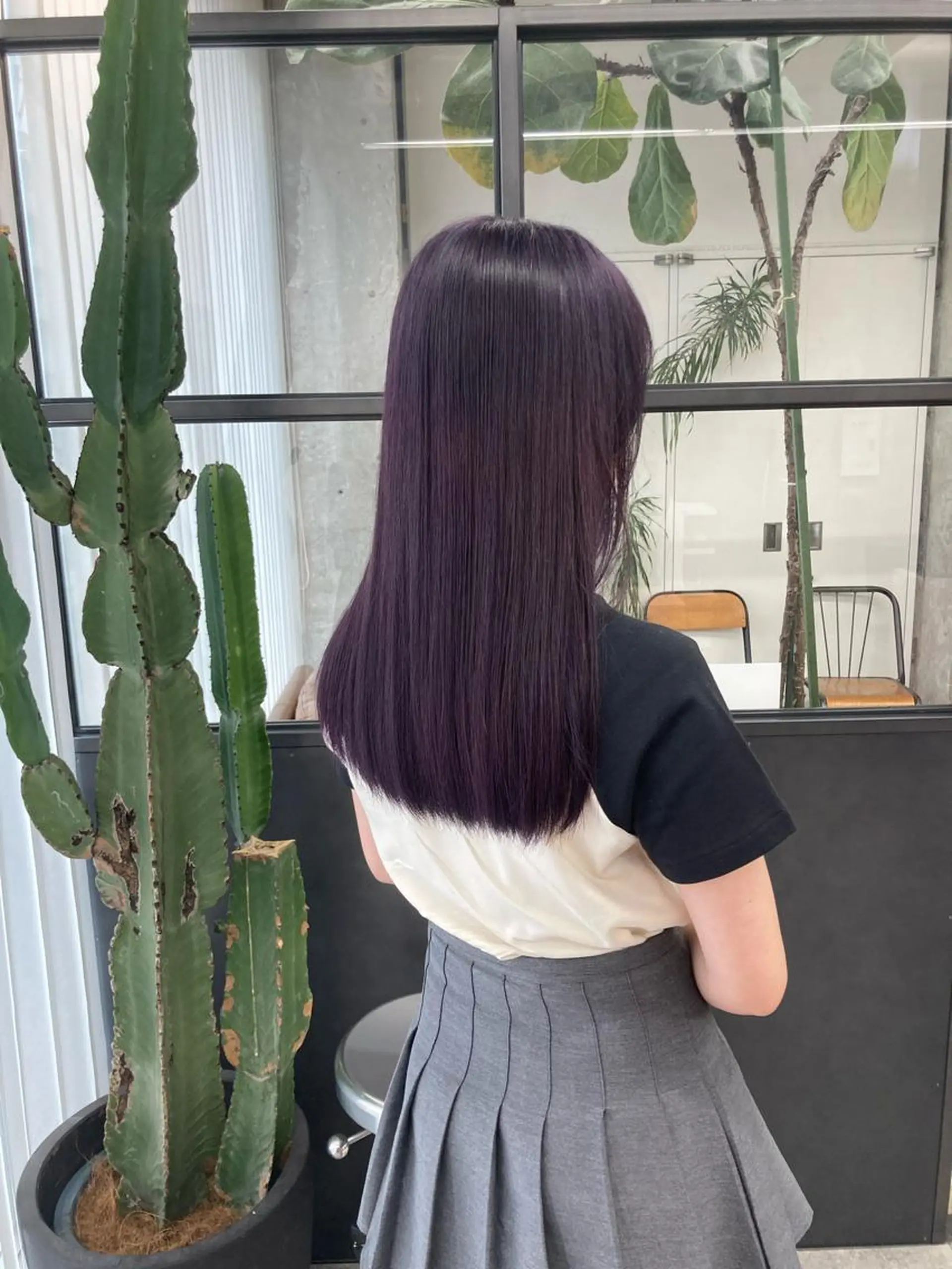 セミロング カラー ブリーチ カット ヘアカラー トリートメント 小木曽智美 /ボブ/ショートのヘアスタイル