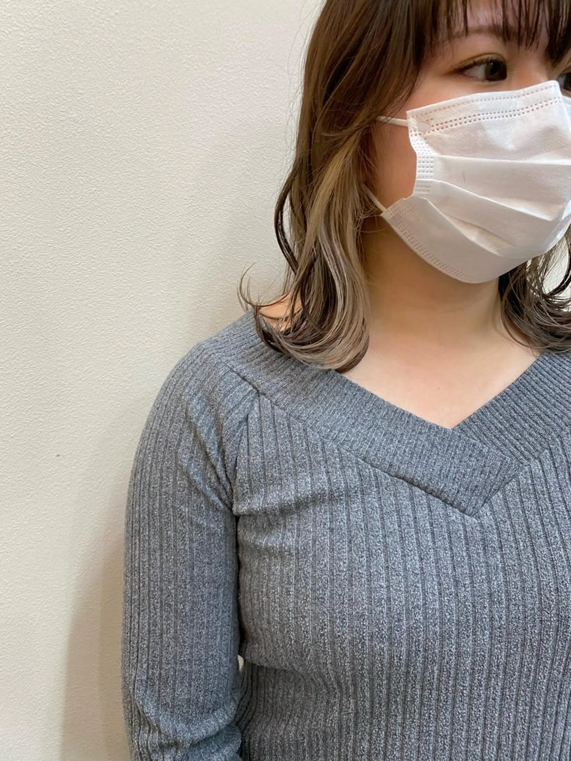 ミディアム カラー カット ヘアカラー ハイトーン/ボブ/ レイヤー💫カイセイのヘアスタイル