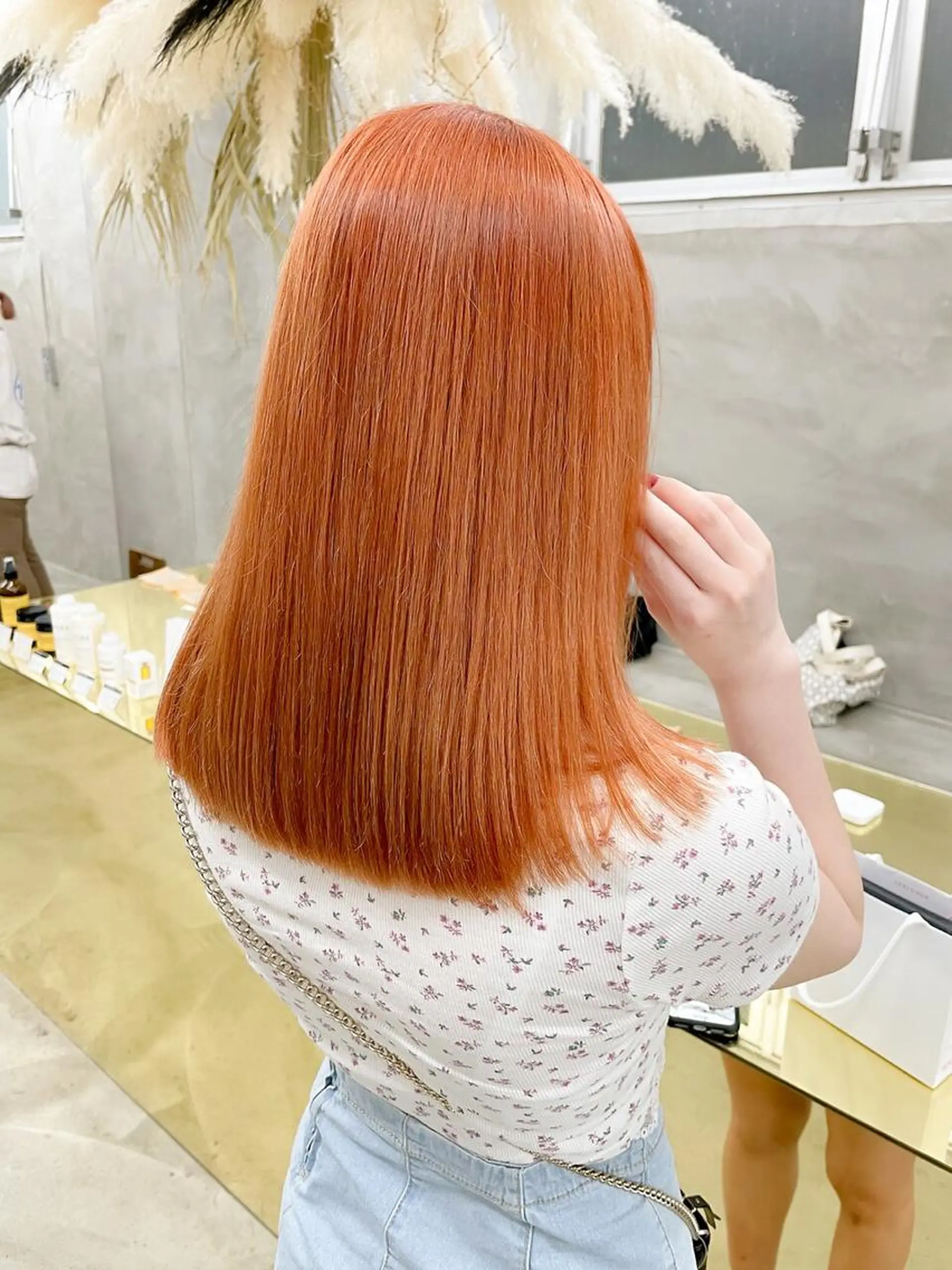 セミロング カラー セミロングパーマ バレイヤージュ ブリーチ ケアブリーチ デザインカラー スパイラルパーマ 🌐hina⭐️のヘアスタイル