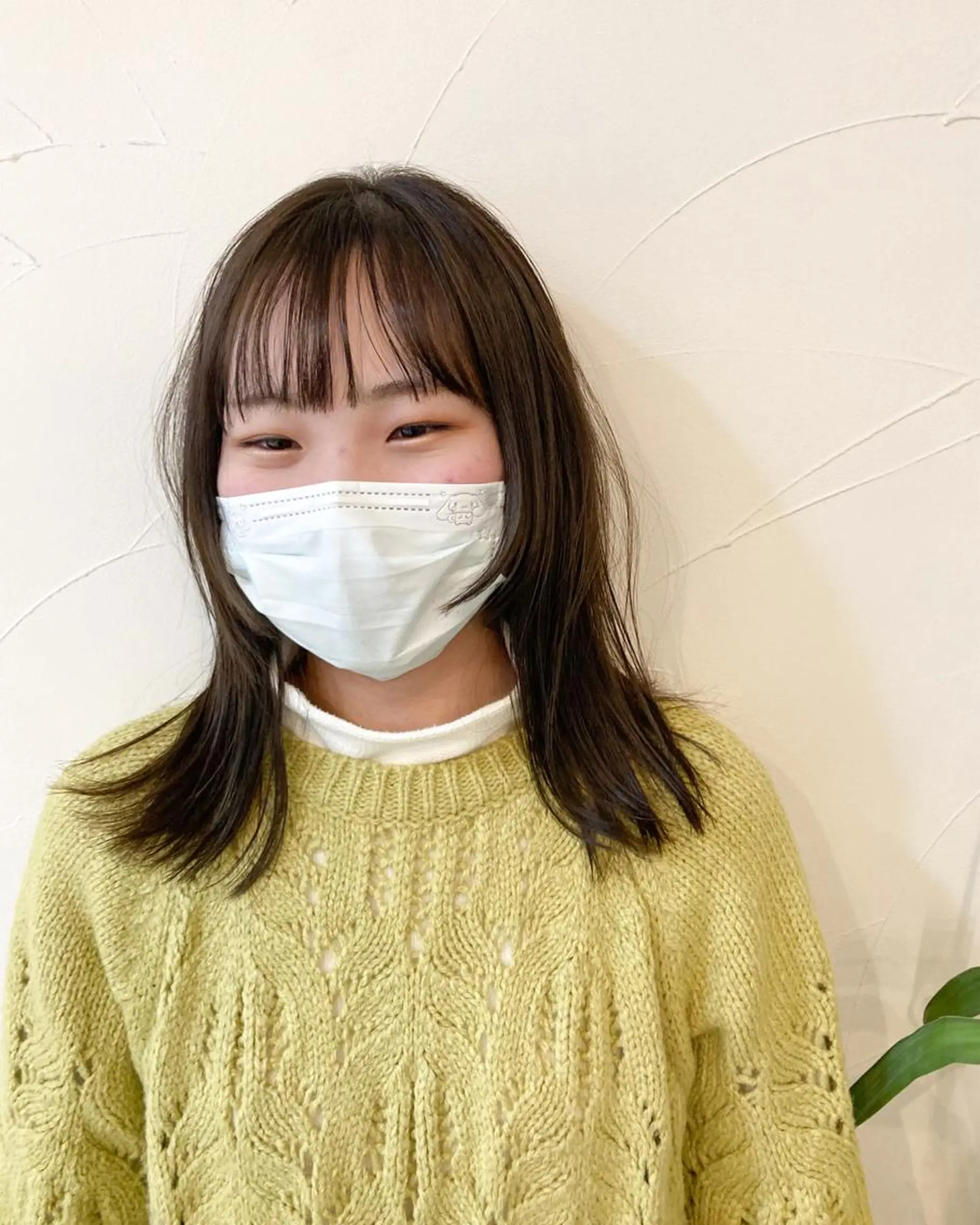 ミディアム カラー 顔周りカット カット ヘアカラー トリートメント 樋野 亮のヘアスタイル