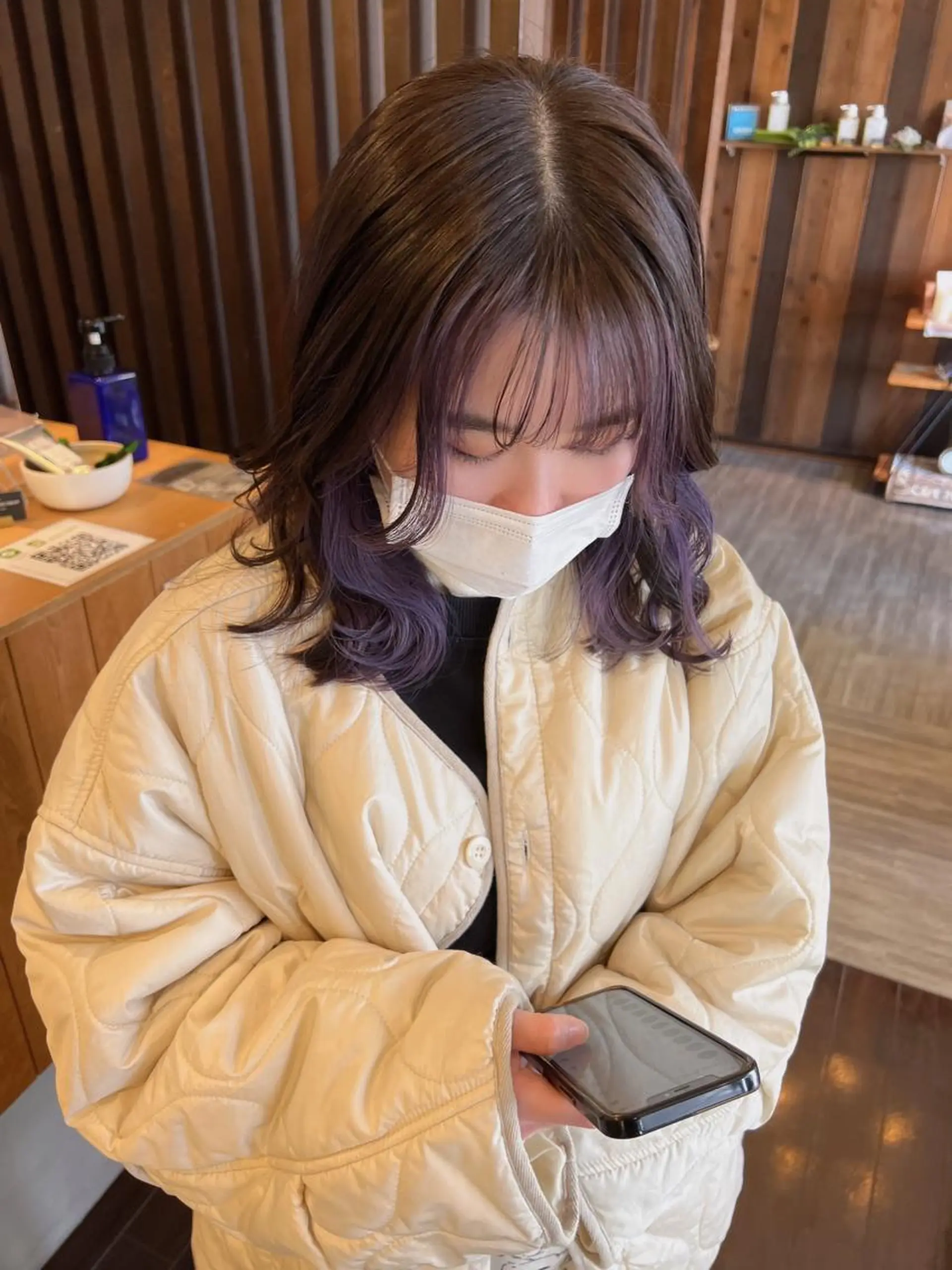 ミディアム カラー ヘアカラー トリートメント 具志 正太のヘアスタイル
