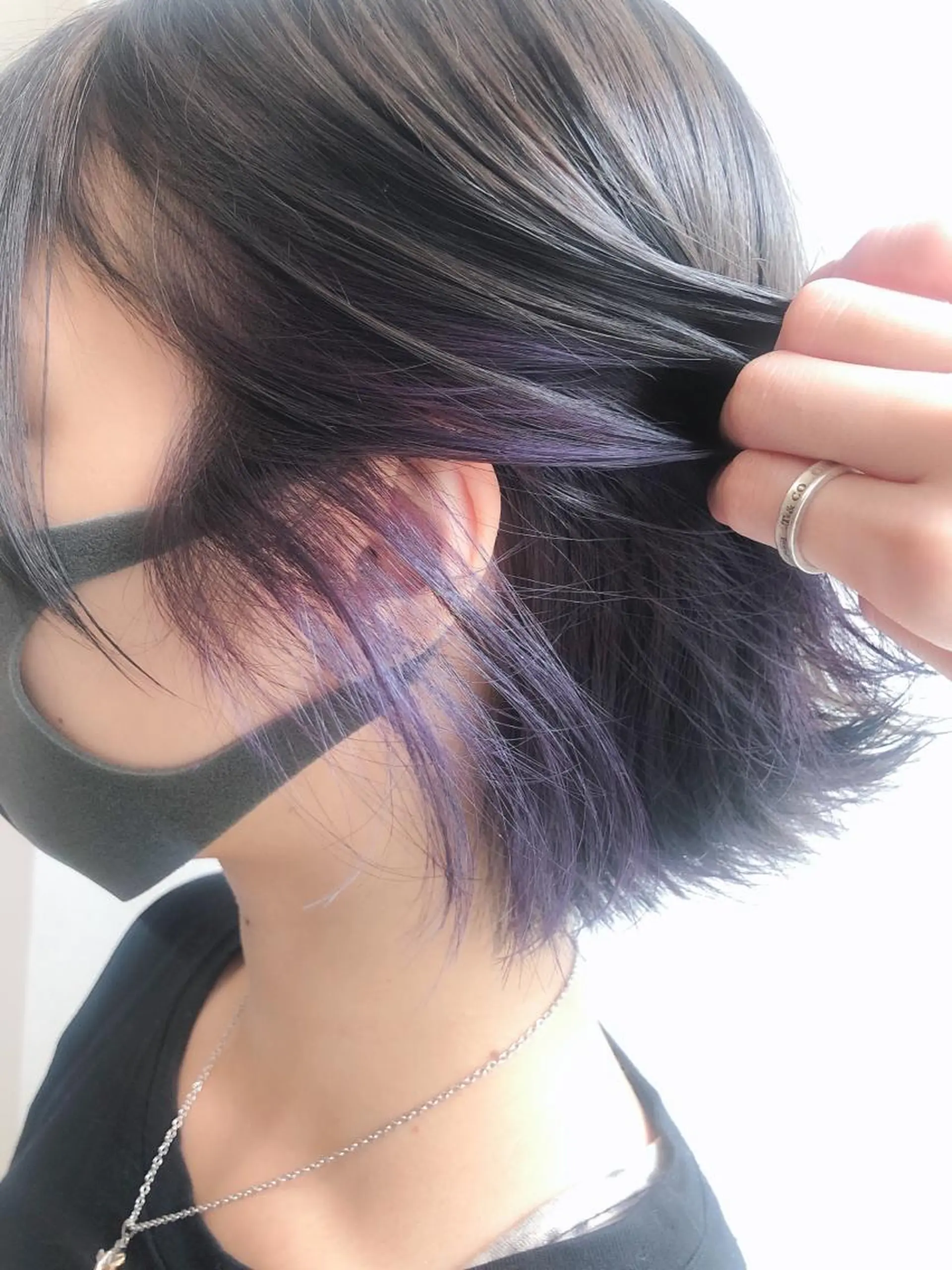 ショート パープルカラー ショートヘア コトネ🫧 韓国風レイヤーカットのヘアスタイル