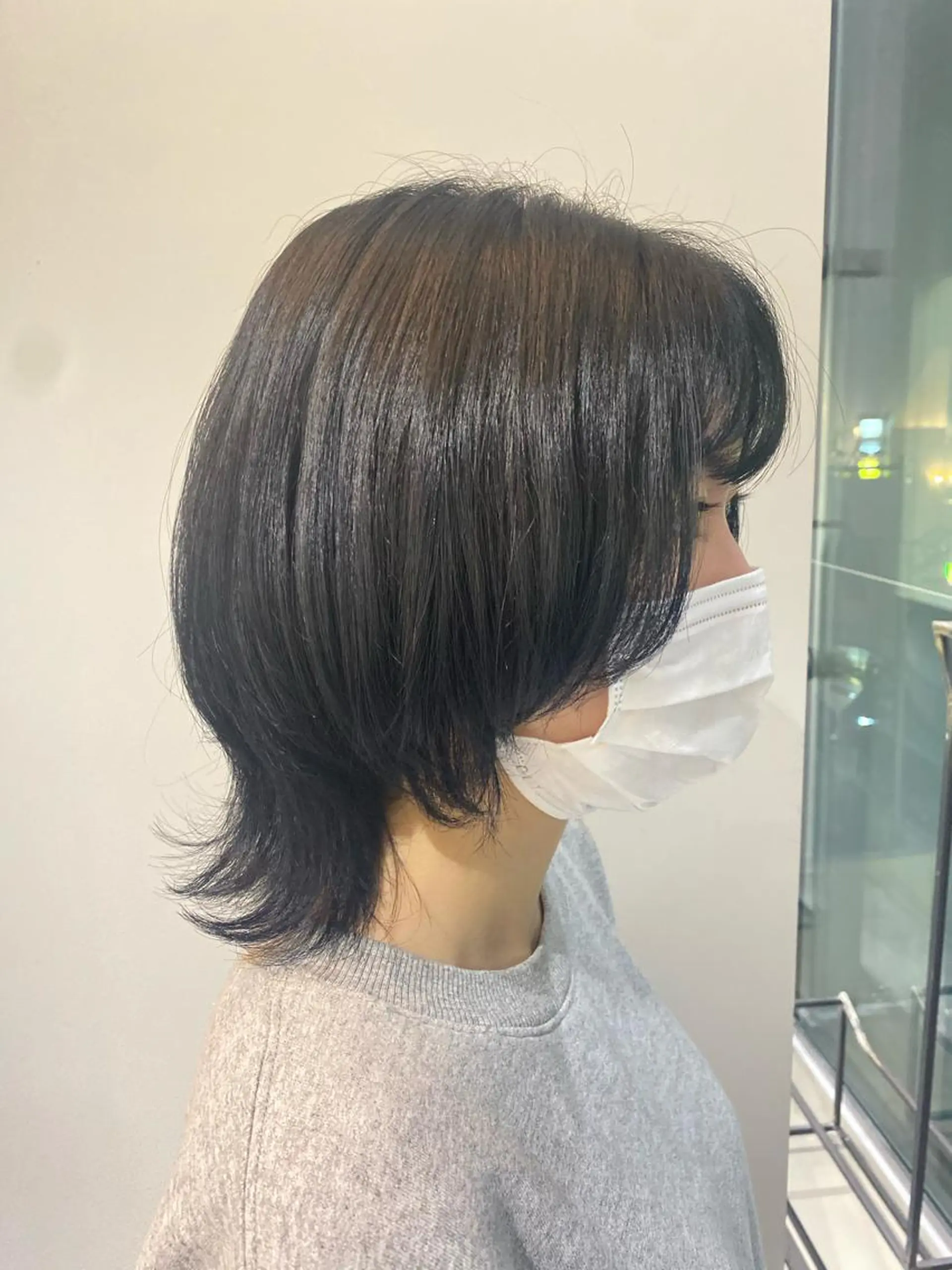 カラー 黒髪 ブルーカラー ブルーブラック 韓国ヘア/艶髪🎀 宮川みほのヘアスタイル