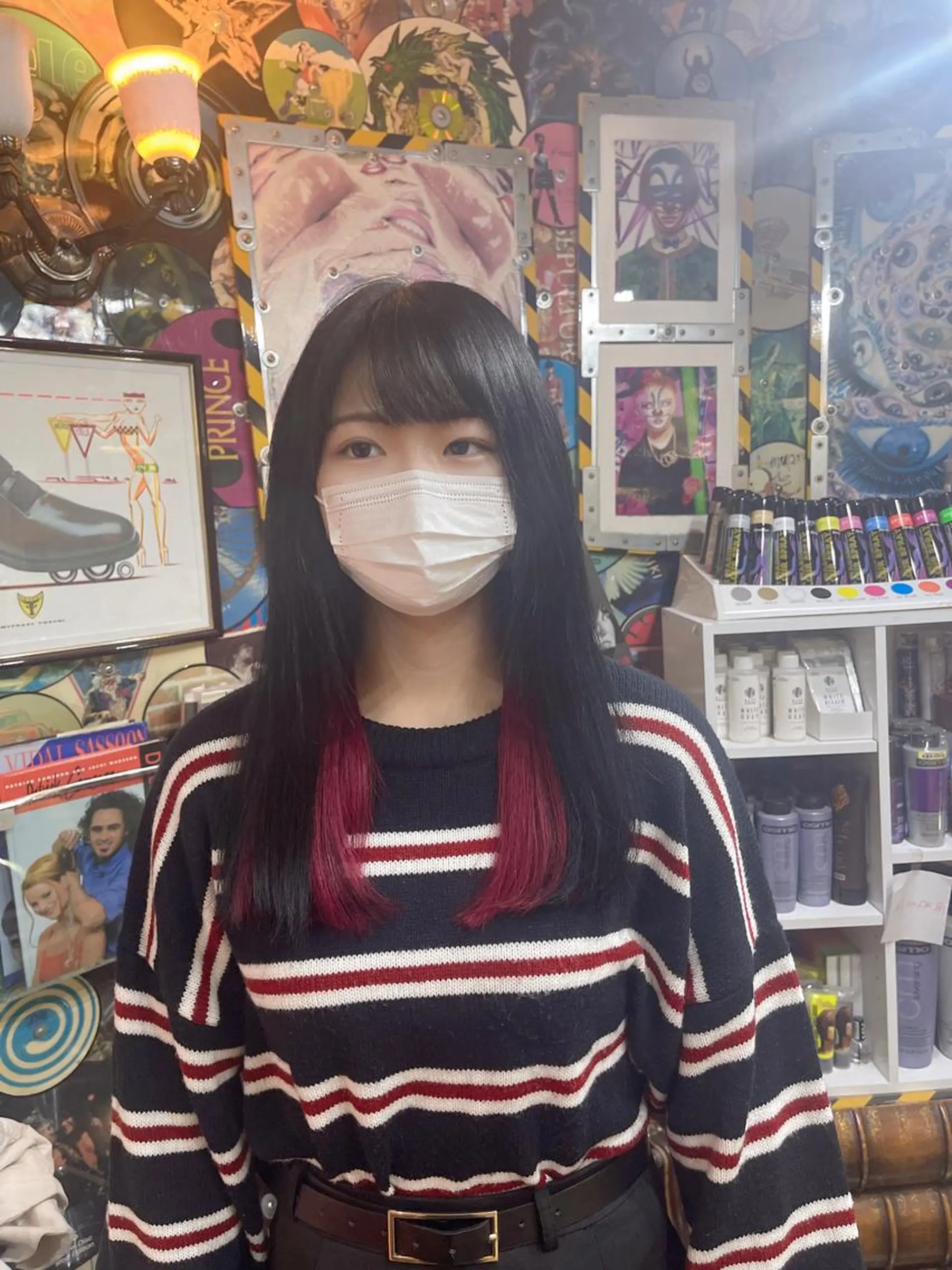 ロング カラー ヘアアレンジ 編み込みエクステ シールエクステ インナーカラー エクステ ロング 🌈派手髪エクステ ブレイズ🌈ひろとのヘアスタイル